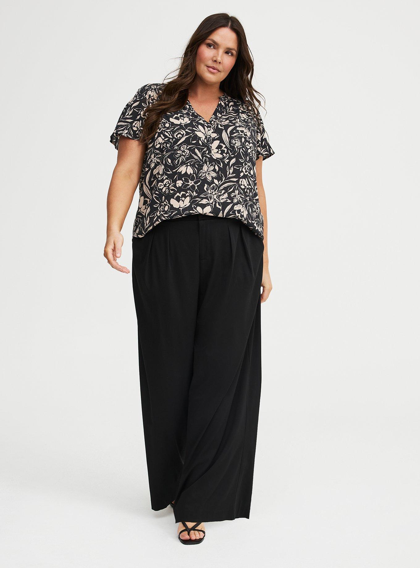 Harper Crinkle Gauze Pullover Top, STEPH FLORAL BLACK, alternate