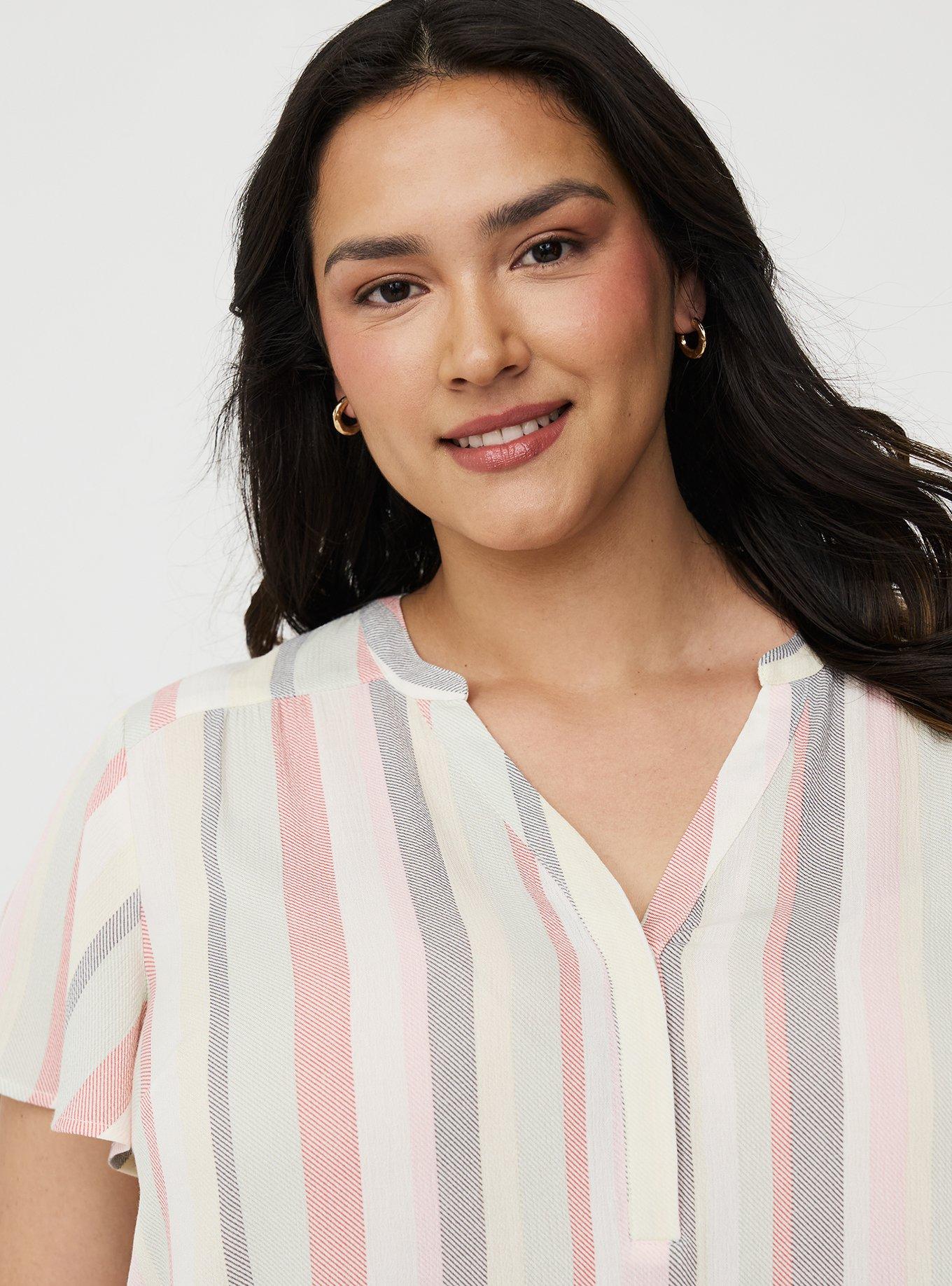 Harper Crinkle Gauze Pullover Top, OBVIOUSLY STRIPE MULTI, alternate