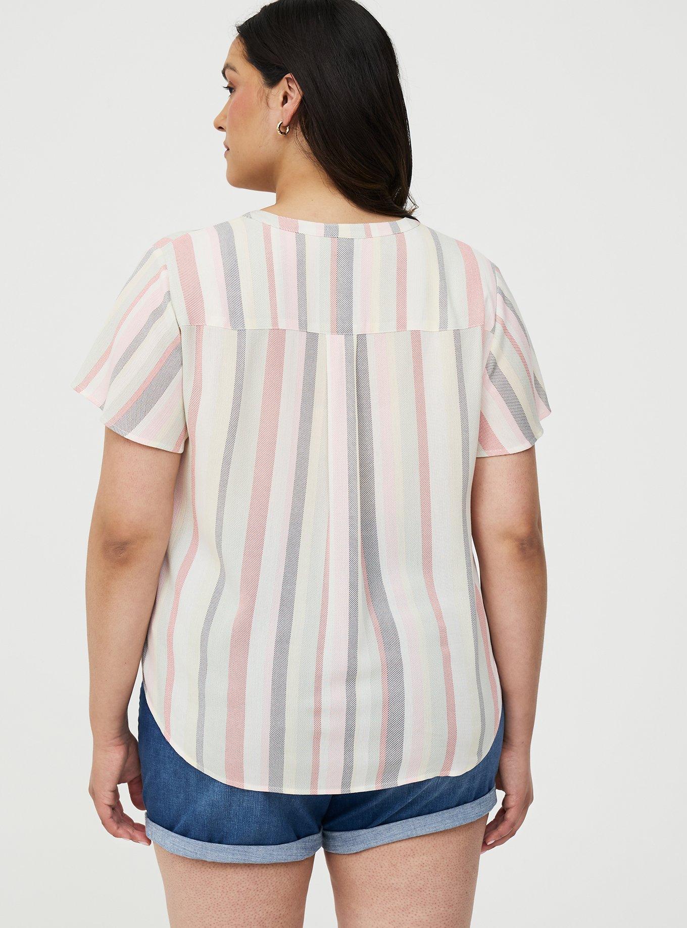 Harper Crinkle Gauze Pullover Top, OBVIOUSLY STRIPE MULTI, alternate