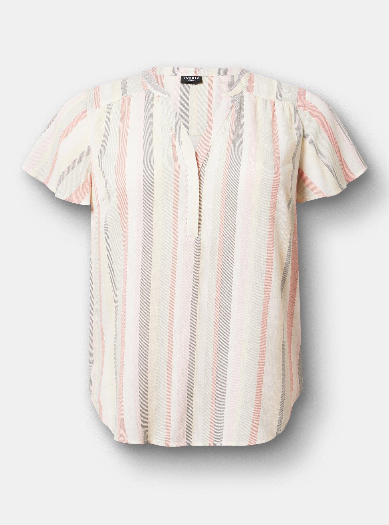 Harper Crinkle Gauze Pullover Top, OBVIOUSLY STRIPE MULTI, hi-res