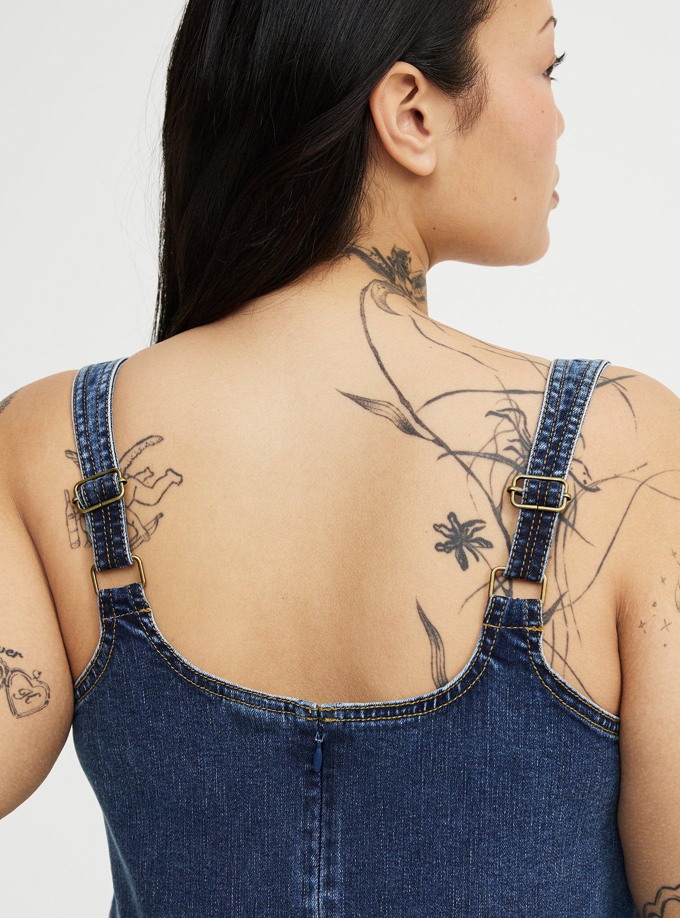 Denim Corset Top, MEDIUM WASH, alternate