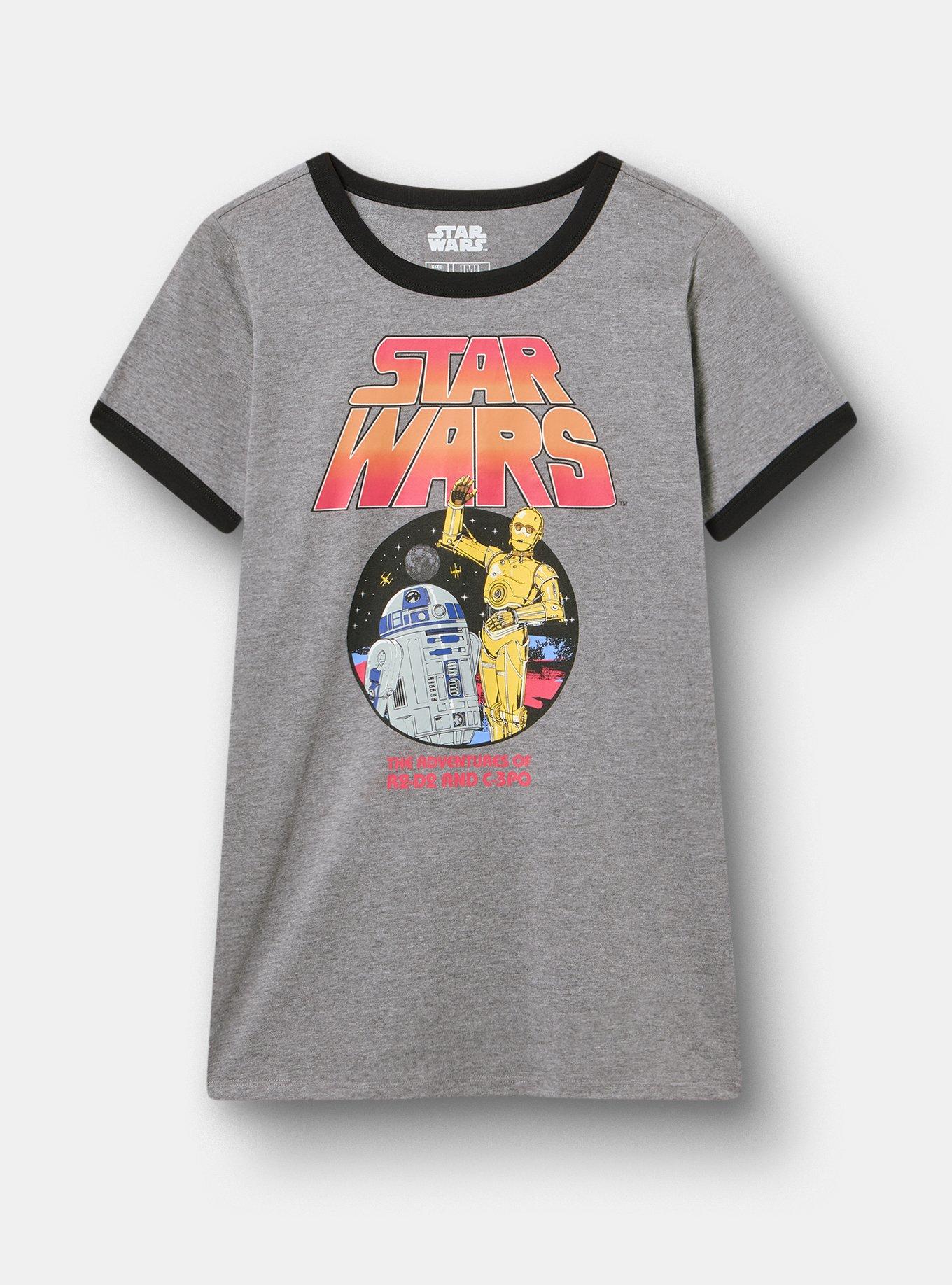 Disney Star Wars Classic Cotton Jersey Tee, ROBOT STAR WARS HEATHER GRAY, hi-res
