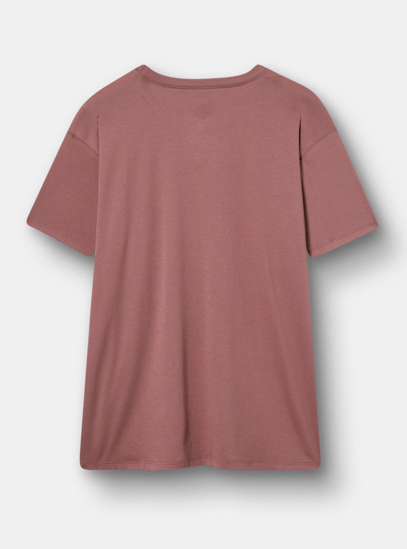 Woodstock Relaxed Cotton Crew Tee, WOODSTOCK LET LIVE ROSE TAUPE, alternate