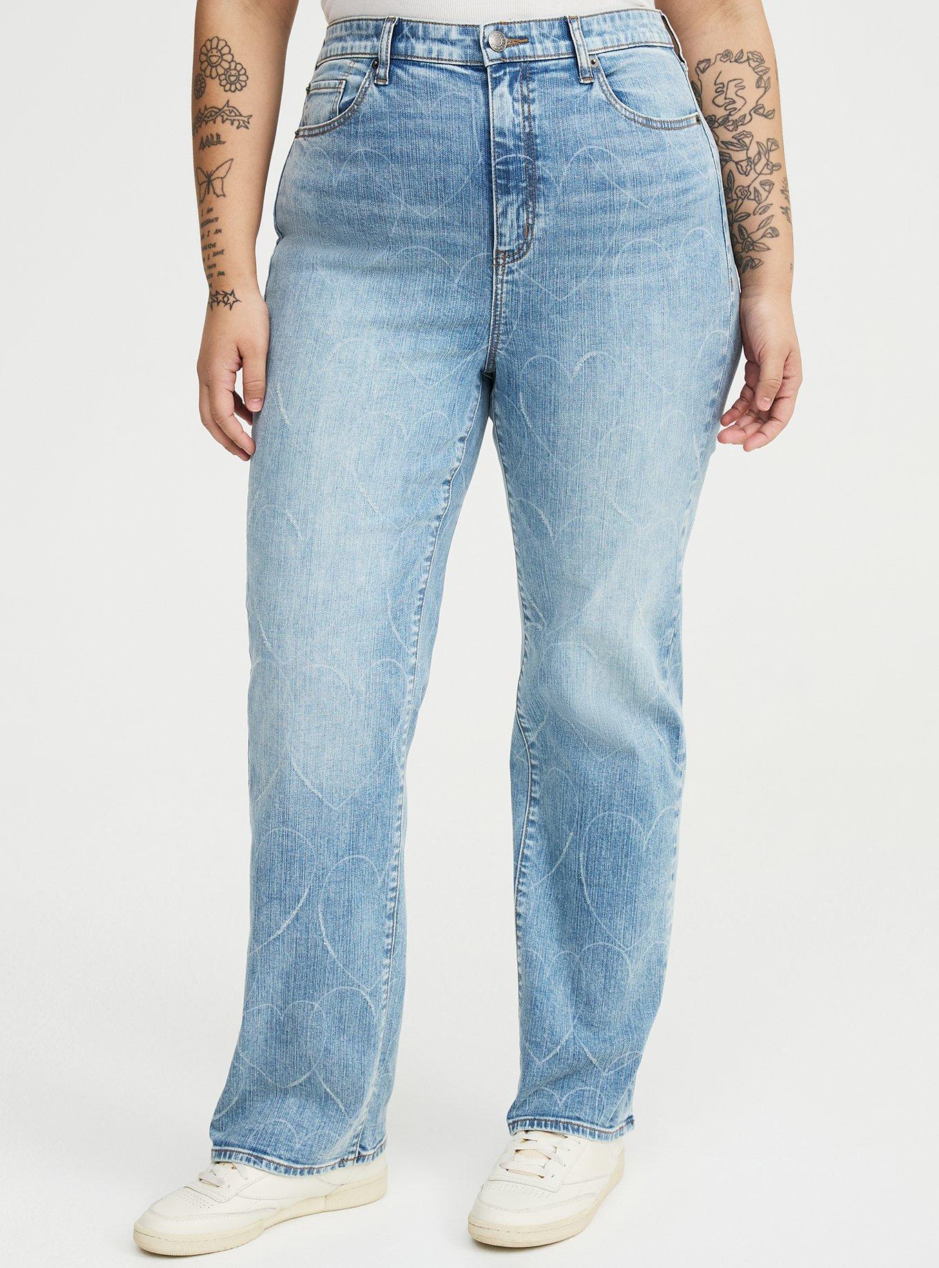 High-Rise Hearts Straight Jean, DESTRUCTED HEART LASER, alternate