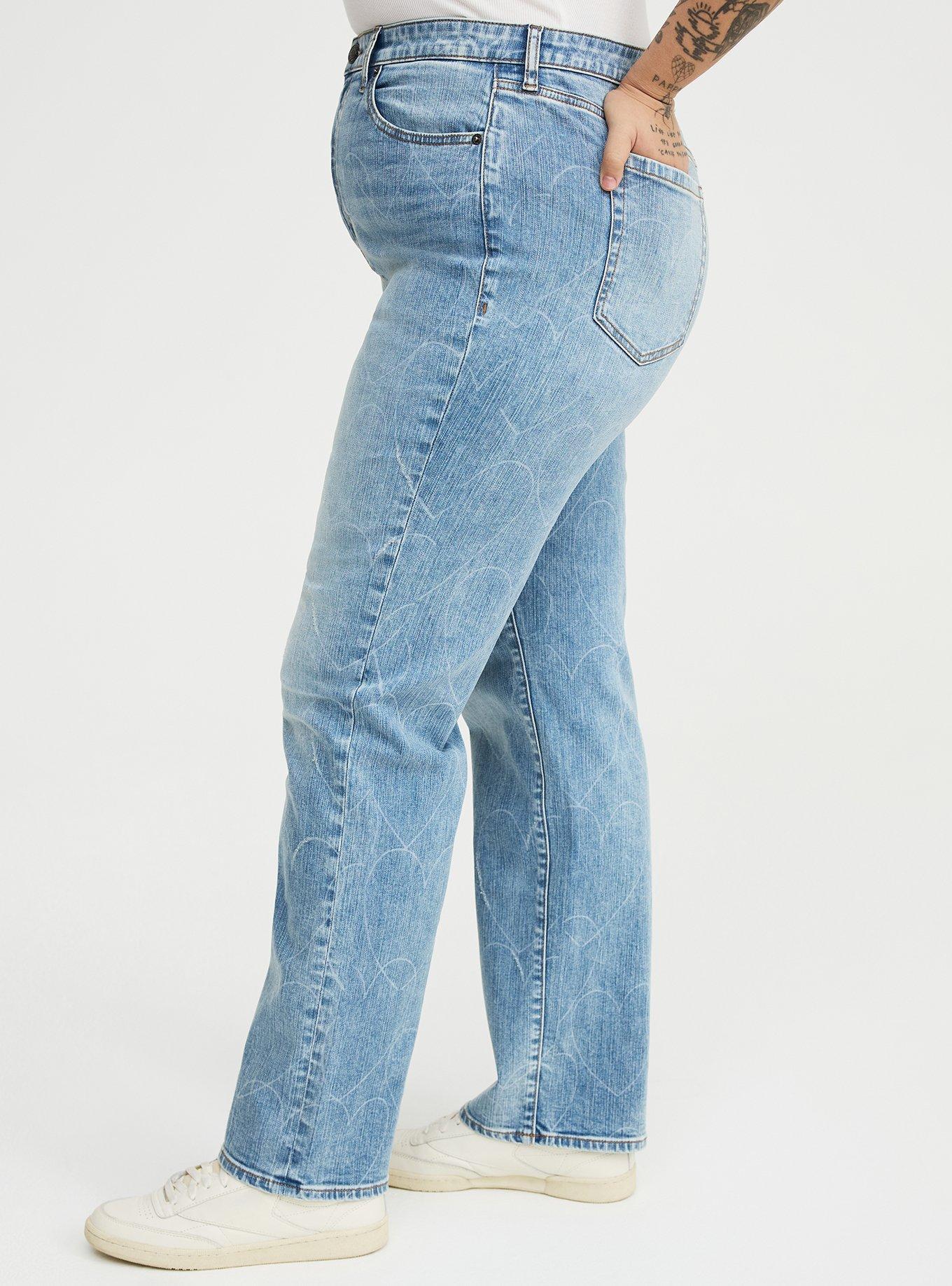 High-Rise Hearts Straight Jean, DESTRUCTED HEART LASER, alternate