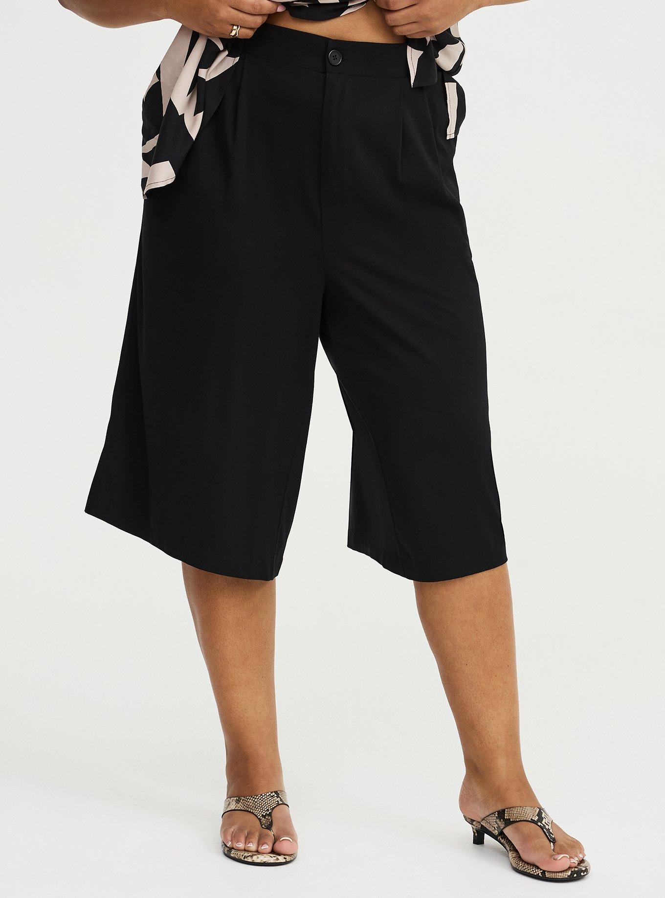 High-Rise Wide Leg Culotte Short