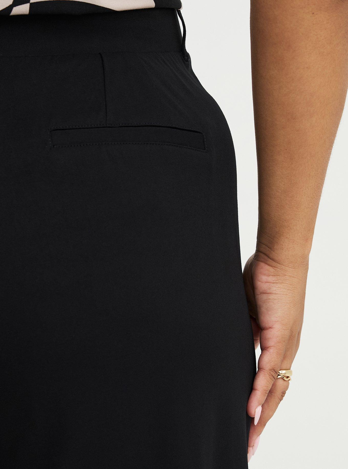 High-Rise Wide Leg Culotte Short, DEEP BLACK, alternate