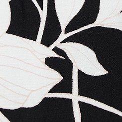 High-Rise Wide Leg Linen-Blend Trouser, BLUEPRINT FLORAL BLACK, swatch