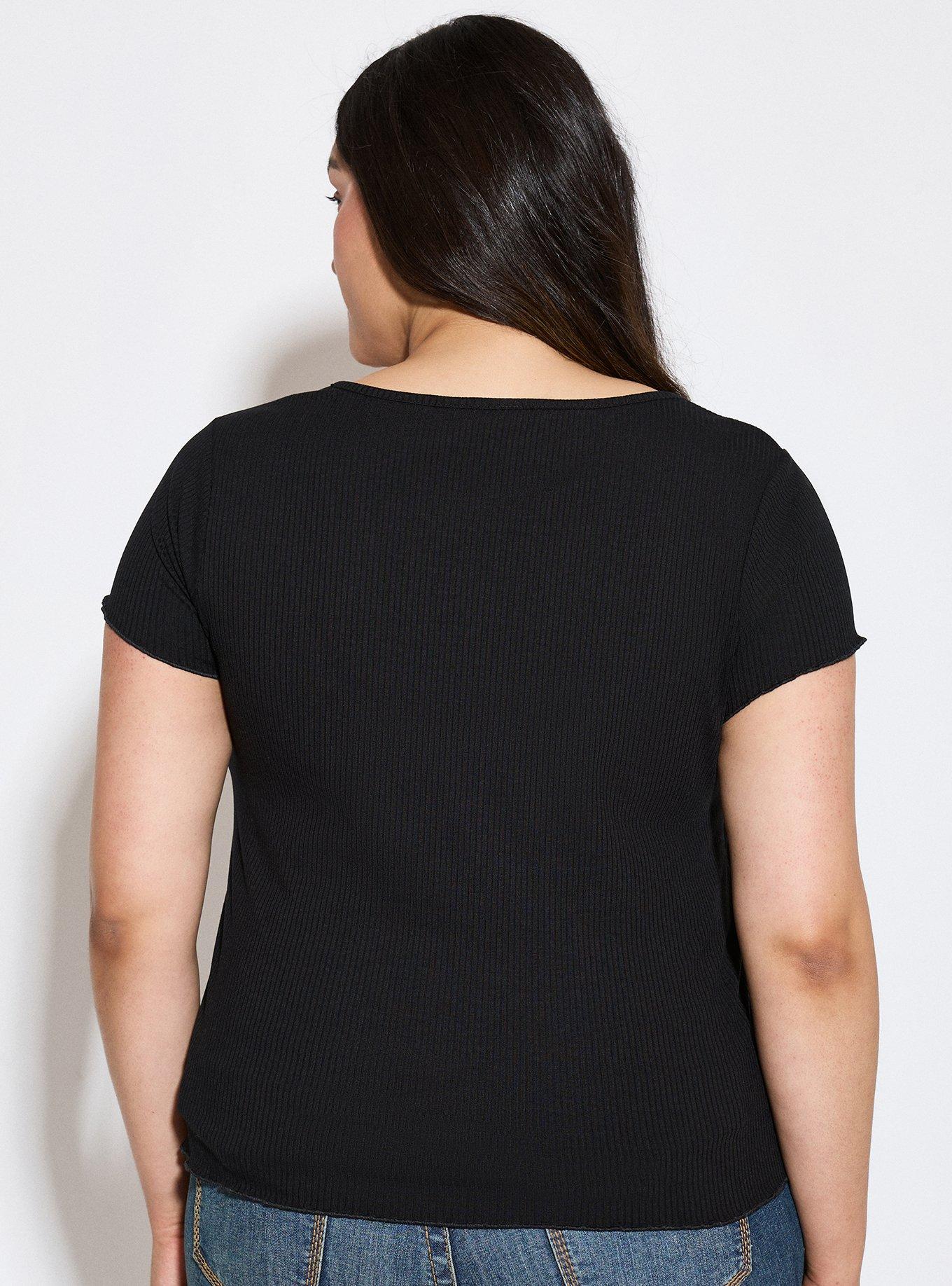 LoveSick Baby Tee, DEEP BLACK, alternate