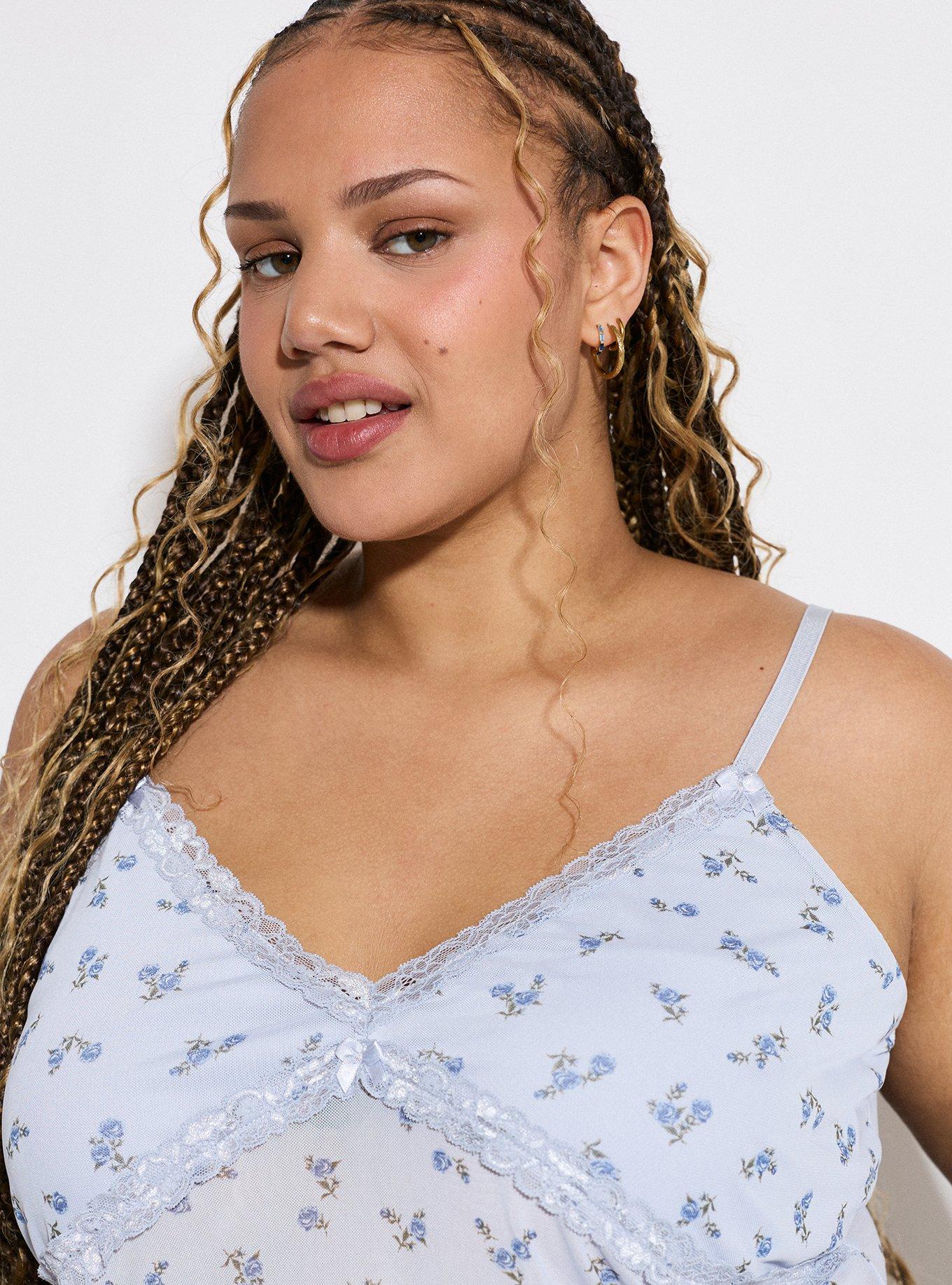 LoveSick Mesh Cami, ROSA SPRIGS FLORAL BLUE, alternate