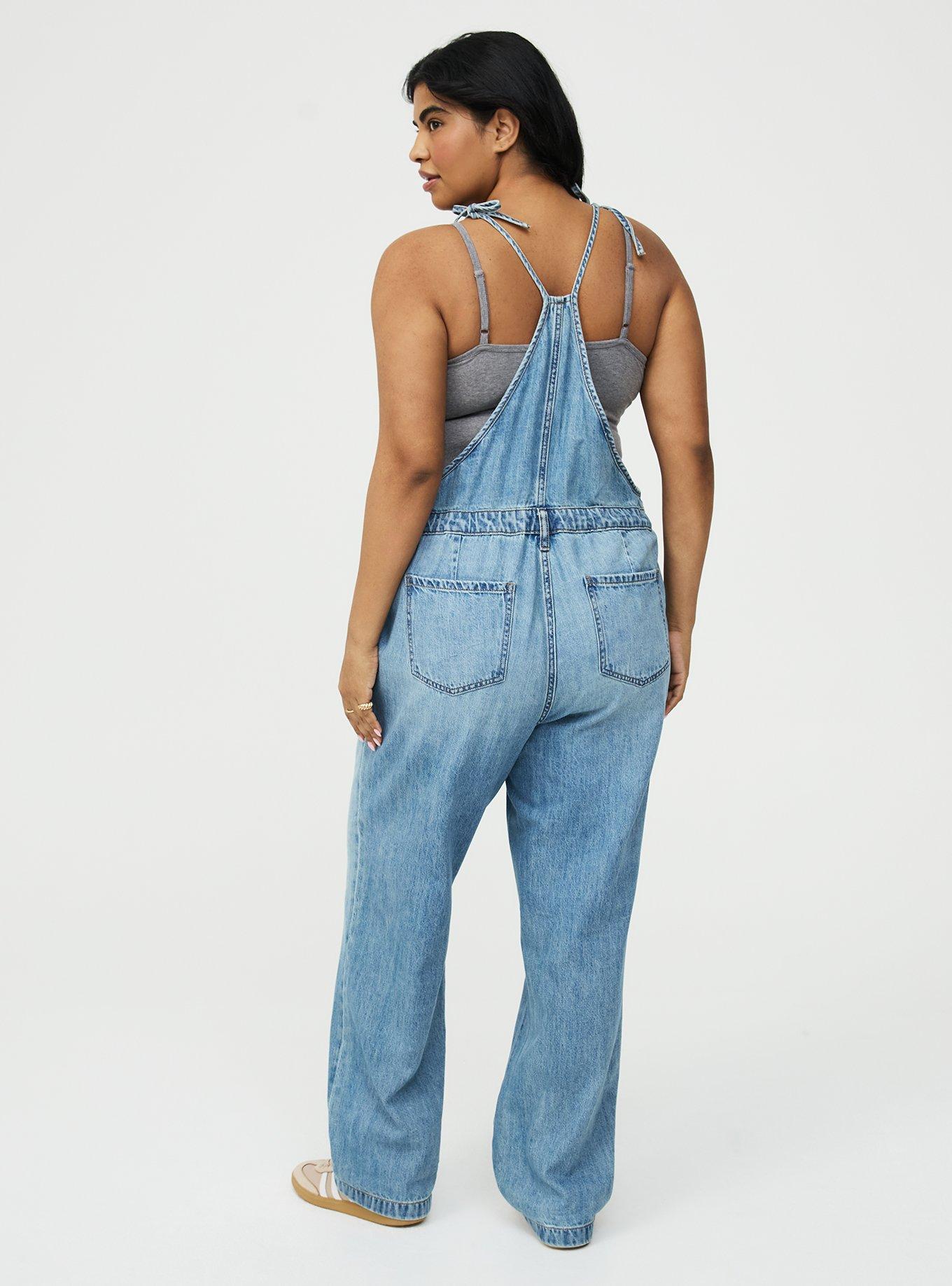 Button-Front Denim Overall, TOPSAIL, alternate