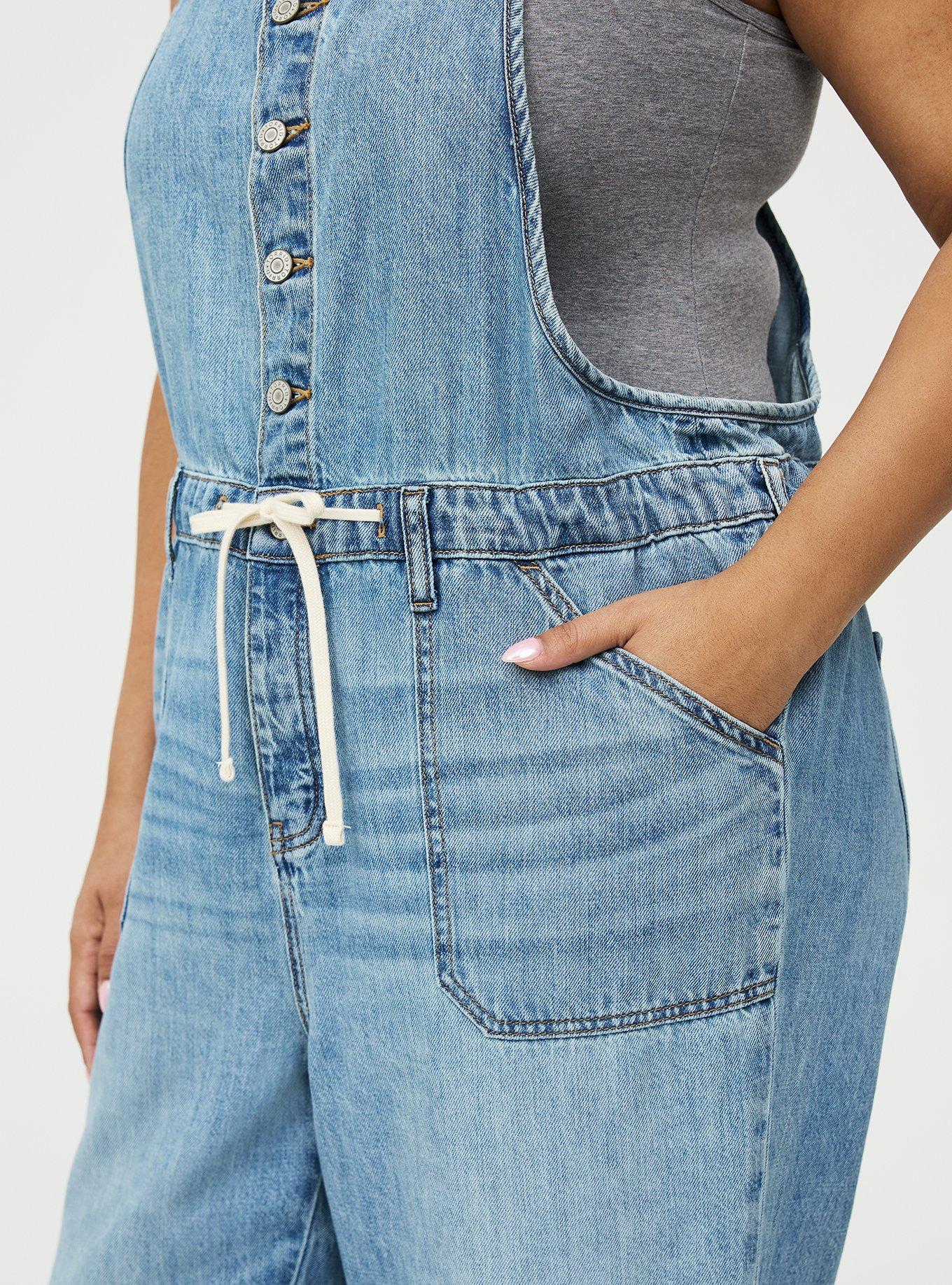 Button-Front Denim Overall, TOPSAIL, alternate