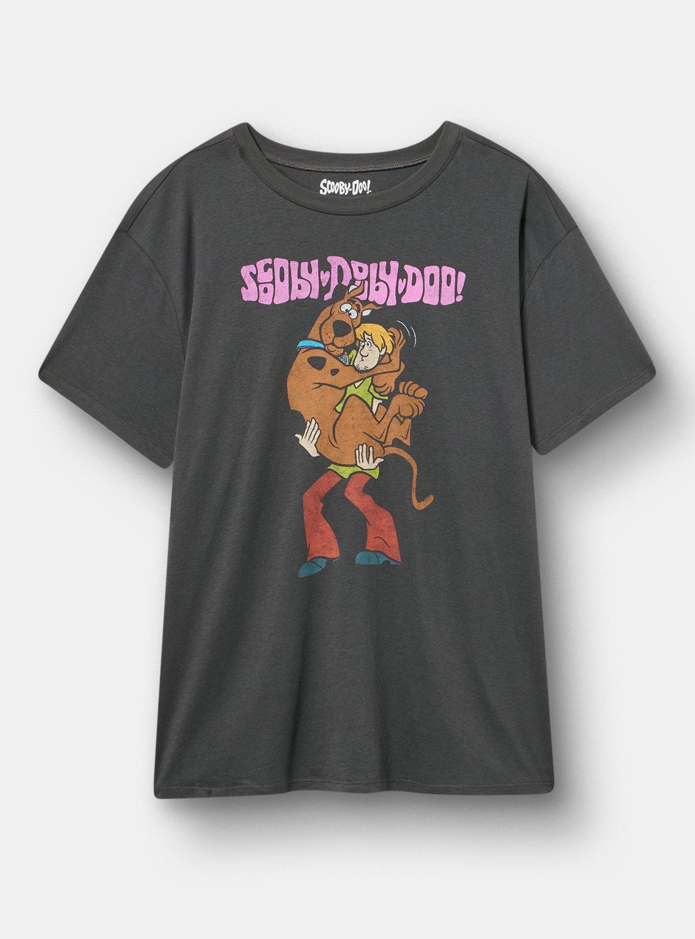 Plus Size Scooby Doo Relaxed Cotton Crew Tee, SCOOBY DOO VINTAGE BLACK, hi-res