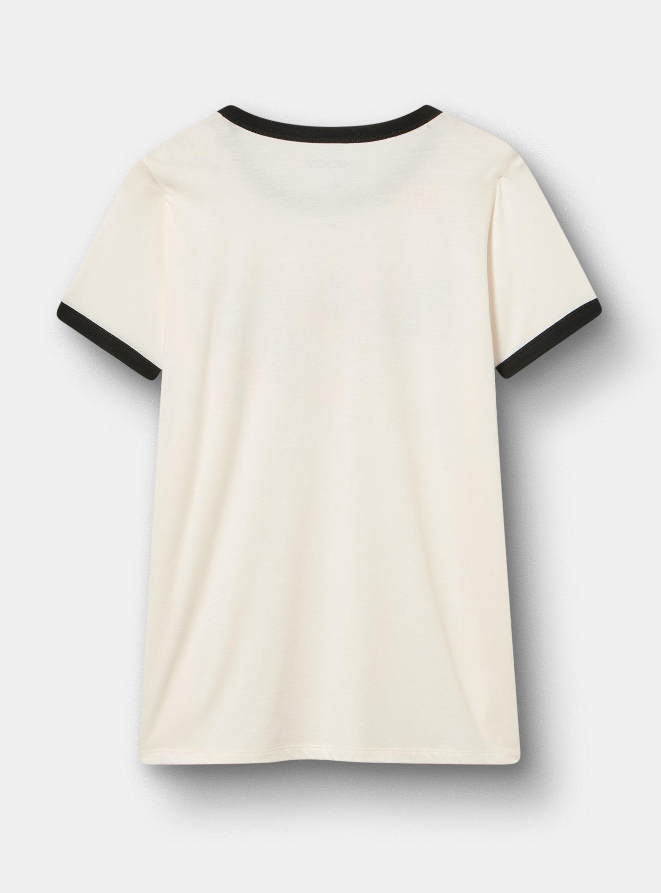 Disney Mickey & Friends Classic Cotton Ringer Tee, MICKEY N FRIENDS WHISPER WHITE, alternate