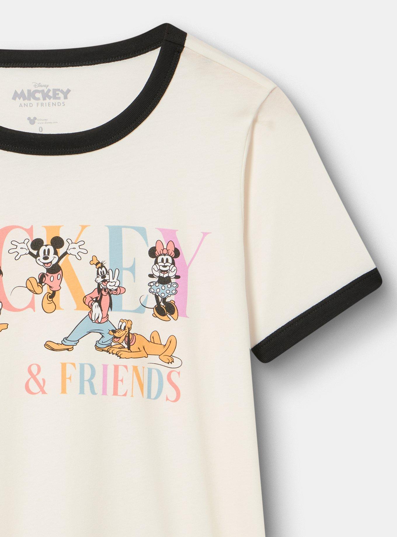 Disney Mickey & Friends Classic Cotton Ringer Tee, MICKEY N FRIENDS WHISPER WHITE, alternate