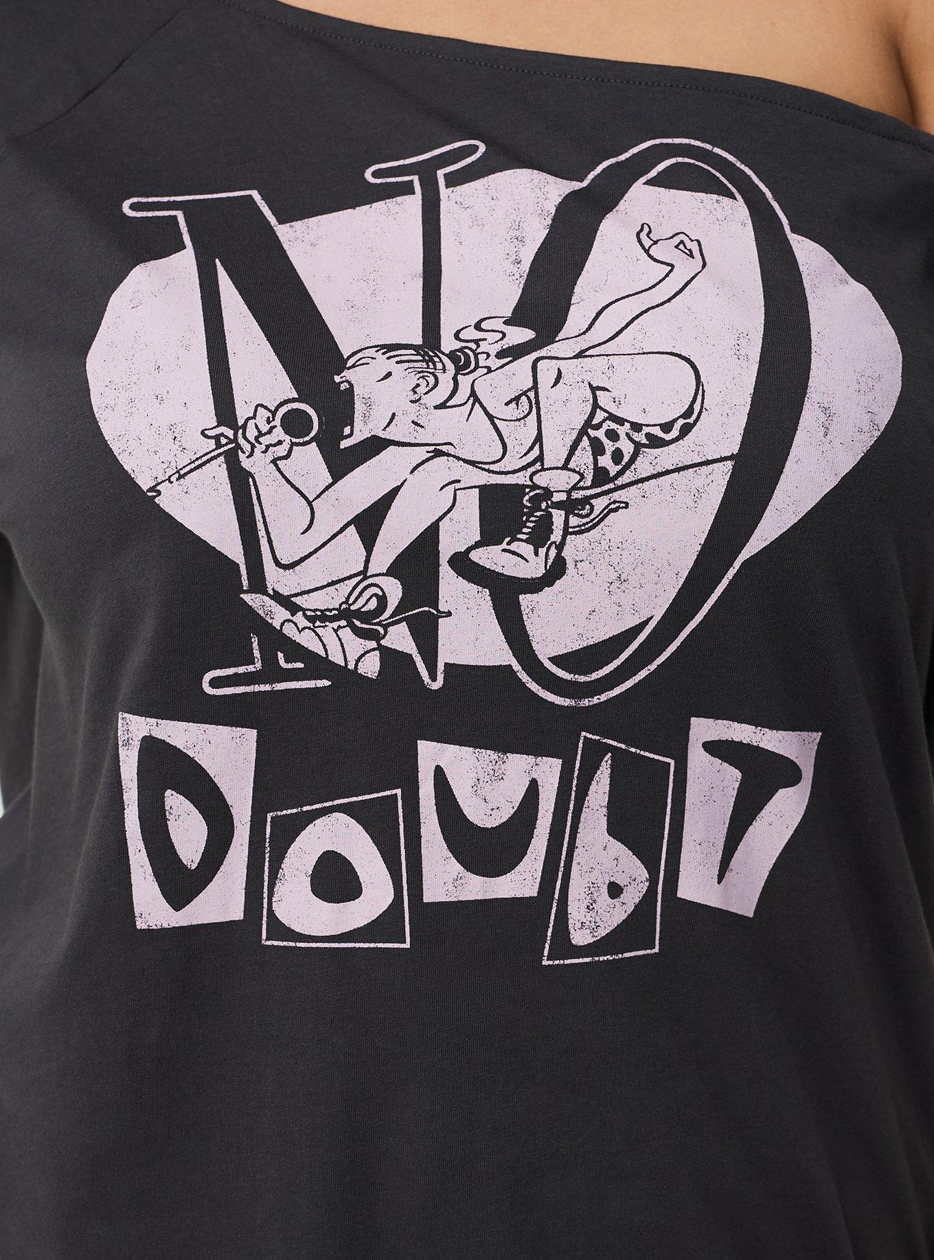 No Doubt Cotton Jersey Off-Shoulder Tee, NO DOUBT JUST A GIRL OBSIDIAN, alternate