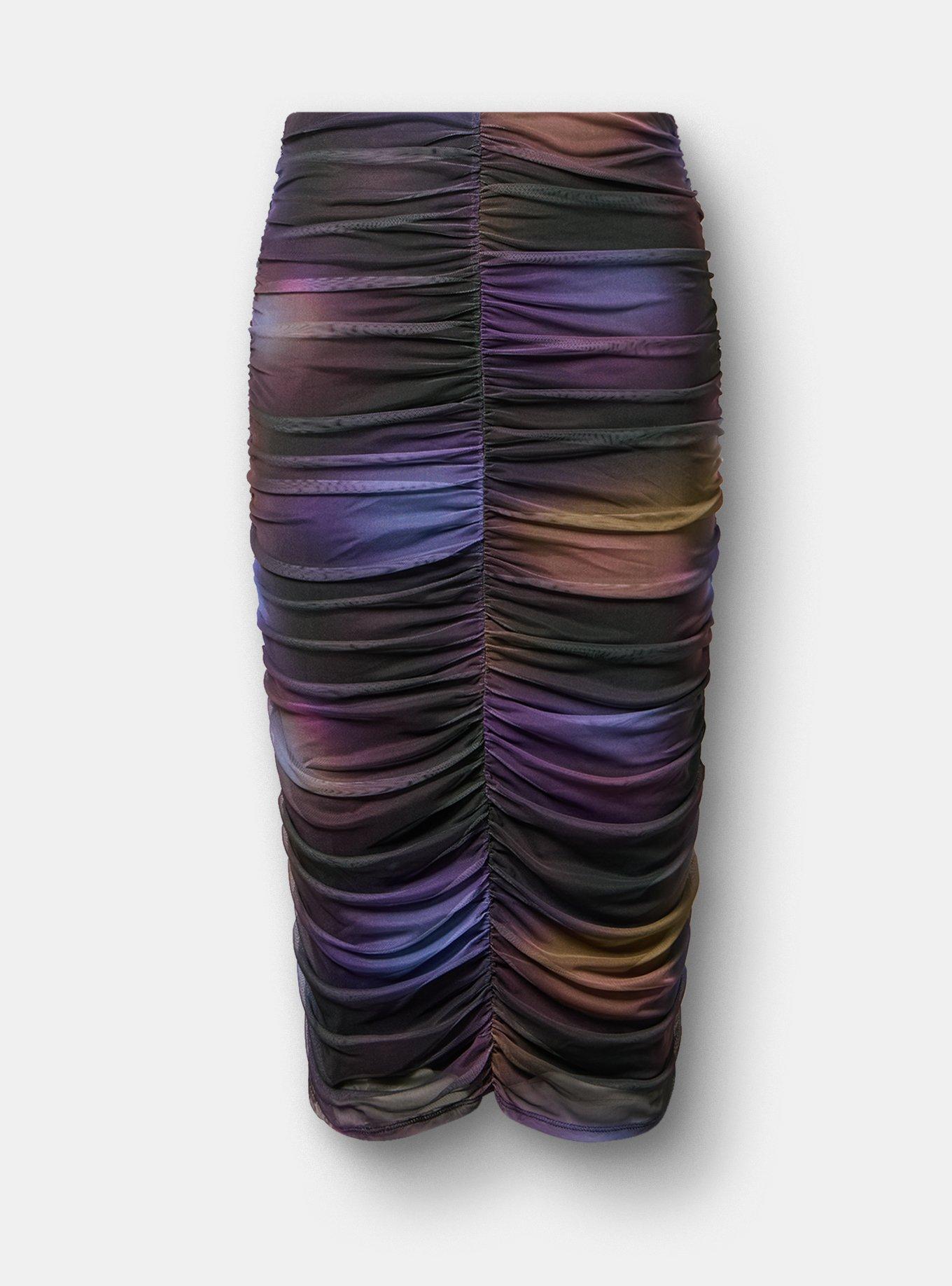 LoveSick Ruched Midi Skirt, ORBITAL BLUR MULTI, hi-res