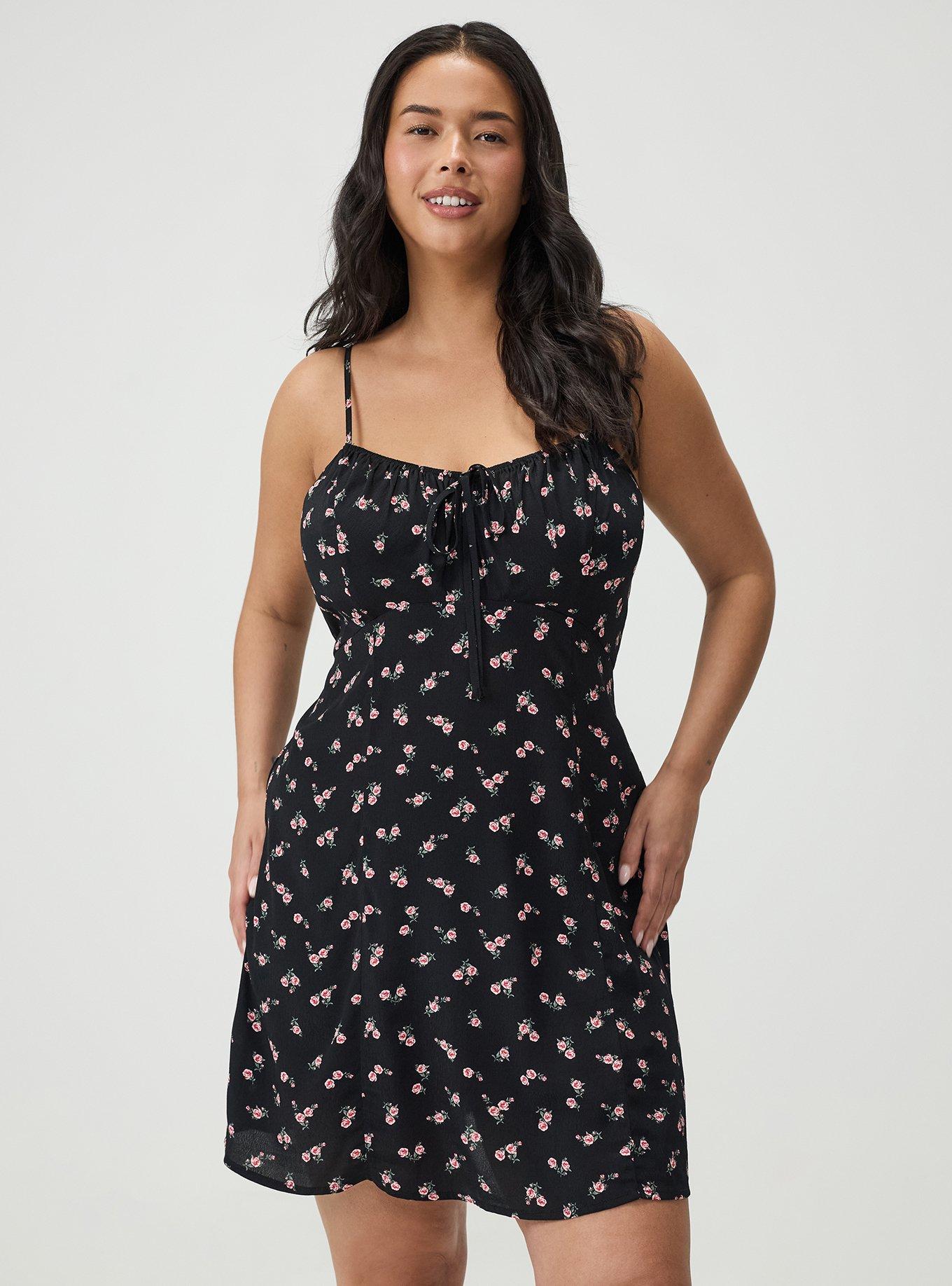 LoveSick Slip Mini Dress, ROSA SPRIGS FLORAL BLACK, alternate