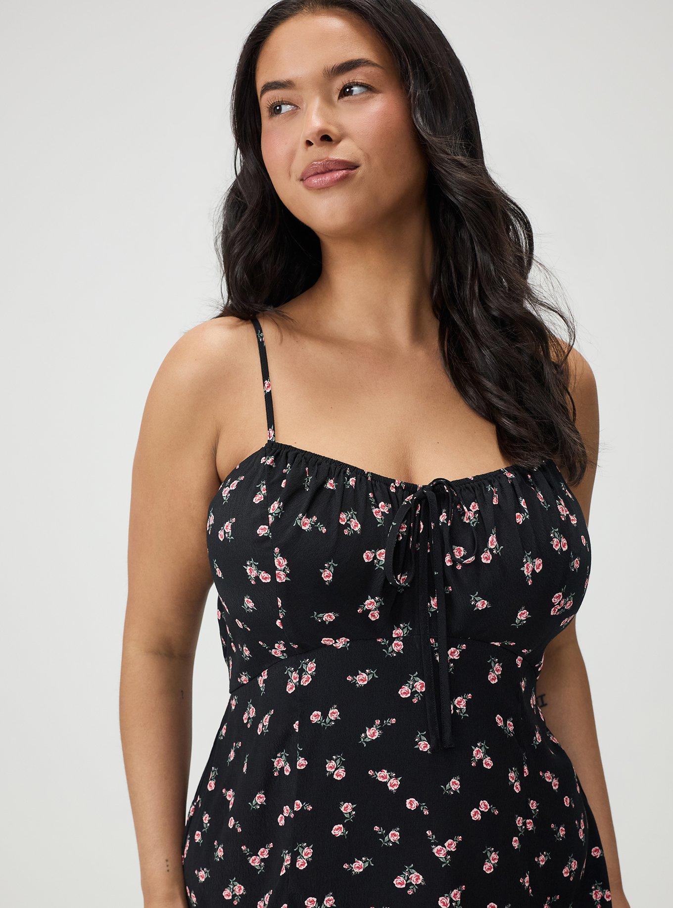LoveSick Slip Mini Dress, ROSA SPRIGS FLORAL BLACK, alternate