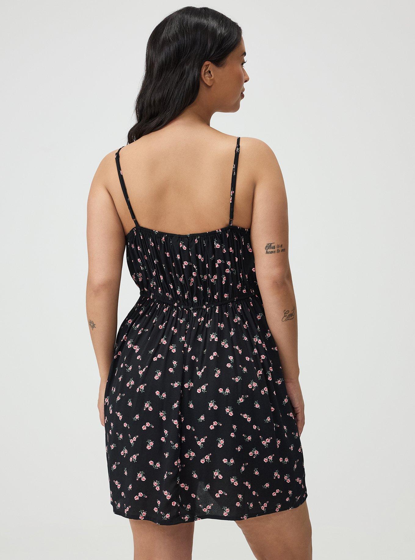 LoveSick Slip Mini Dress, ROSA SPRIGS FLORAL BLACK, alternate