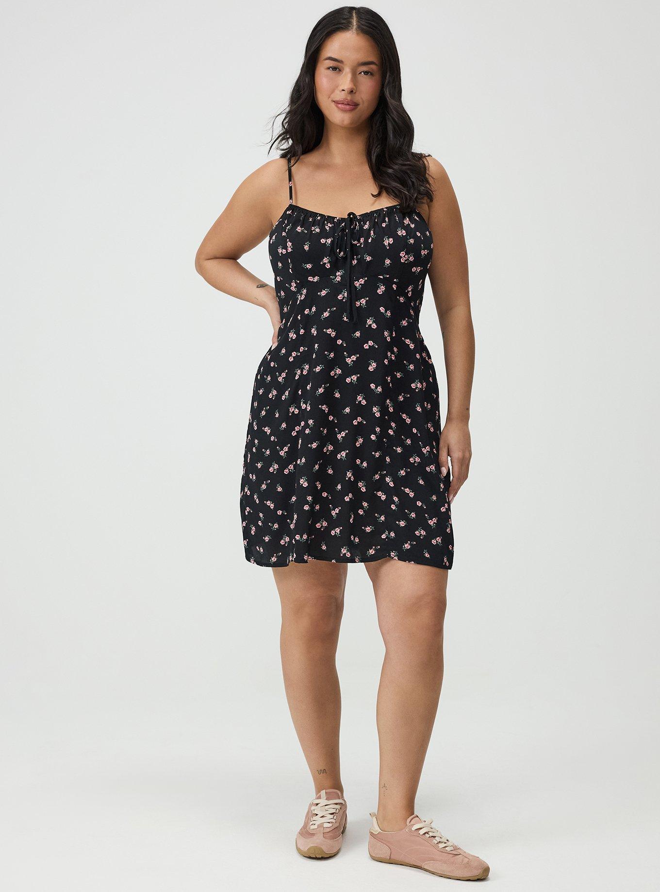 LoveSick Slip Mini Dress, ROSA SPRIGS FLORAL BLACK, alternate