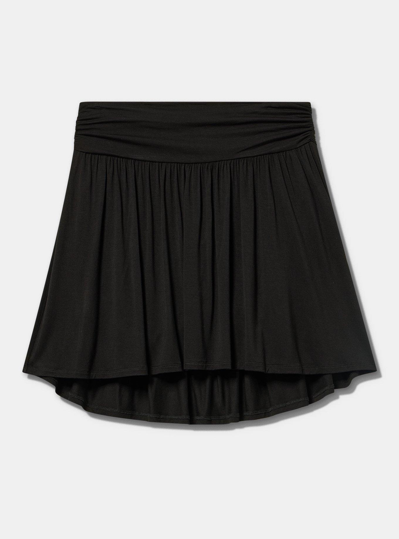 LoveSick Ruched Waist Mini Skort, DEEP BLACK, flat