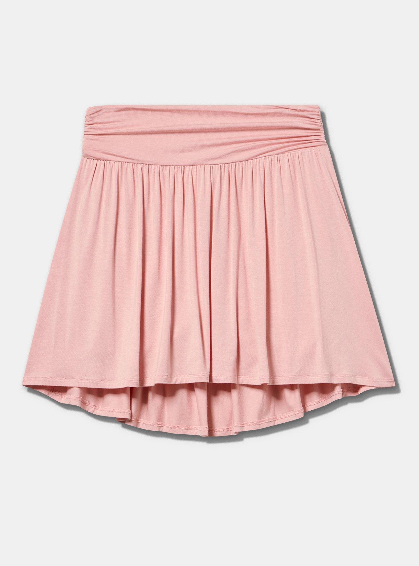 LoveSick Ruched Waist Mini Skort, SILVER PINK, flat