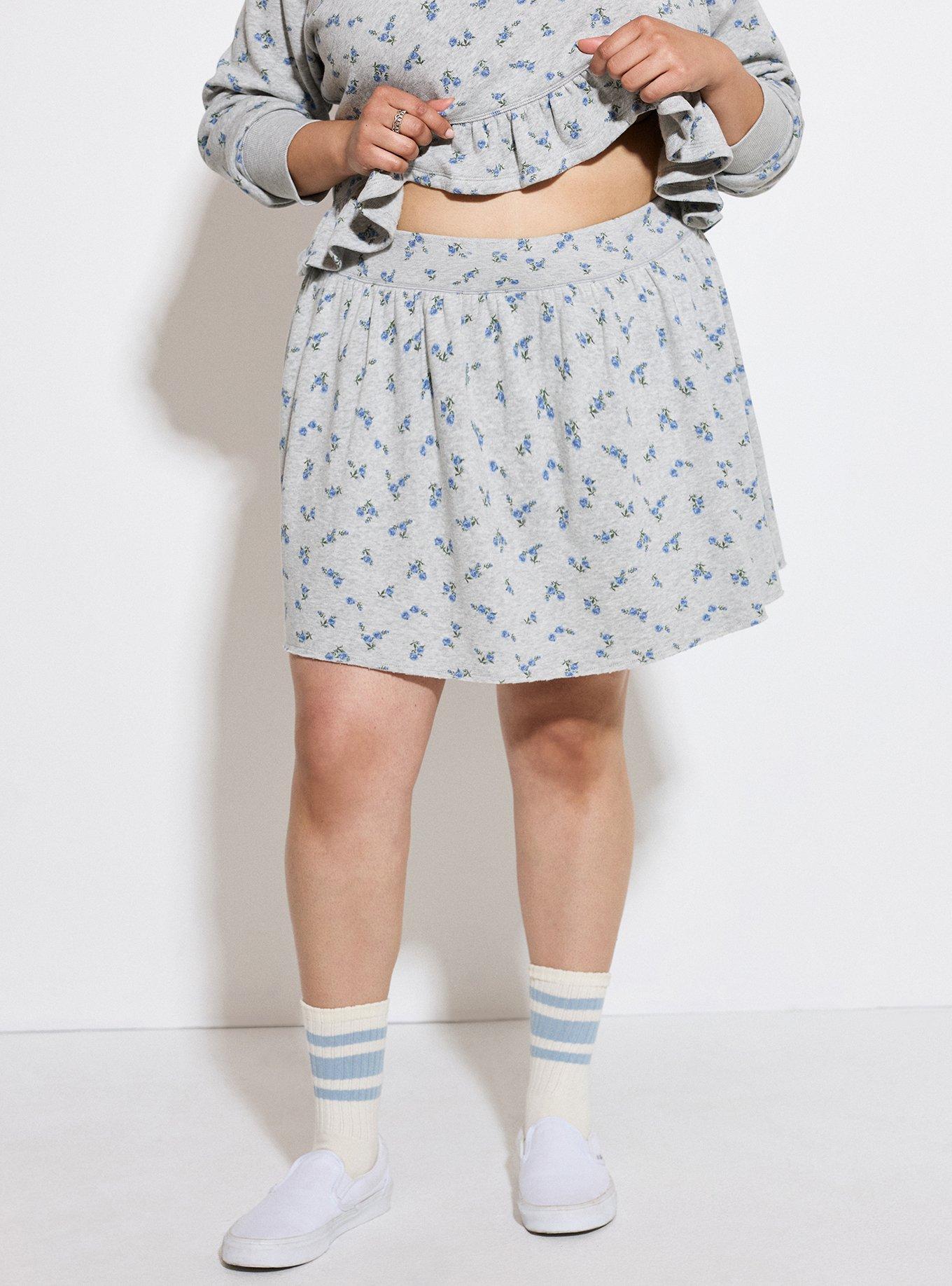 LoveSick Drop Waist Mini Skort, ROSA SPRIGS FLORAL GREY, alternate