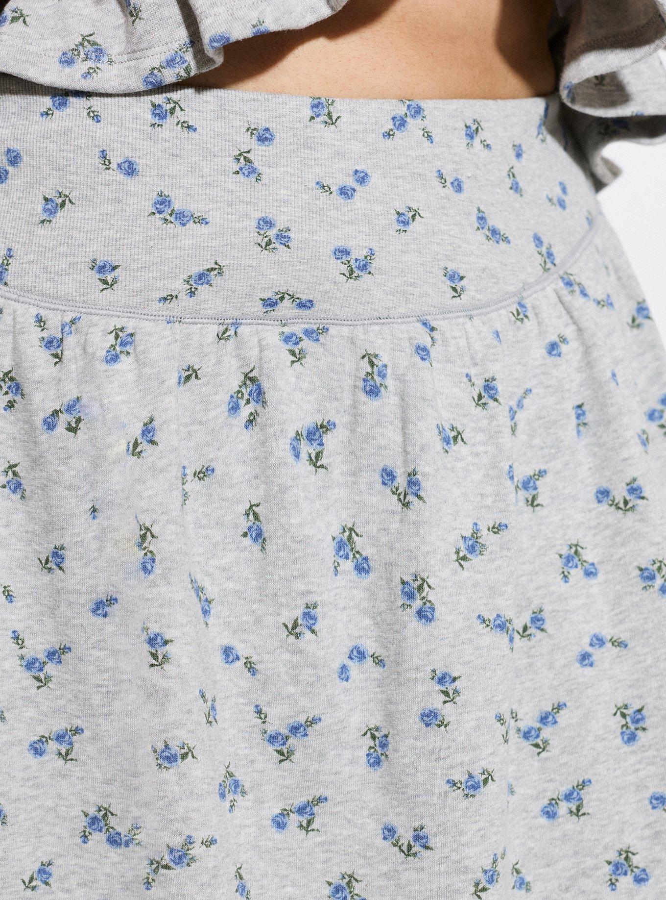 LoveSick Drop Waist Mini Skort, ROSA SPRIGS FLORAL GREY, alternate