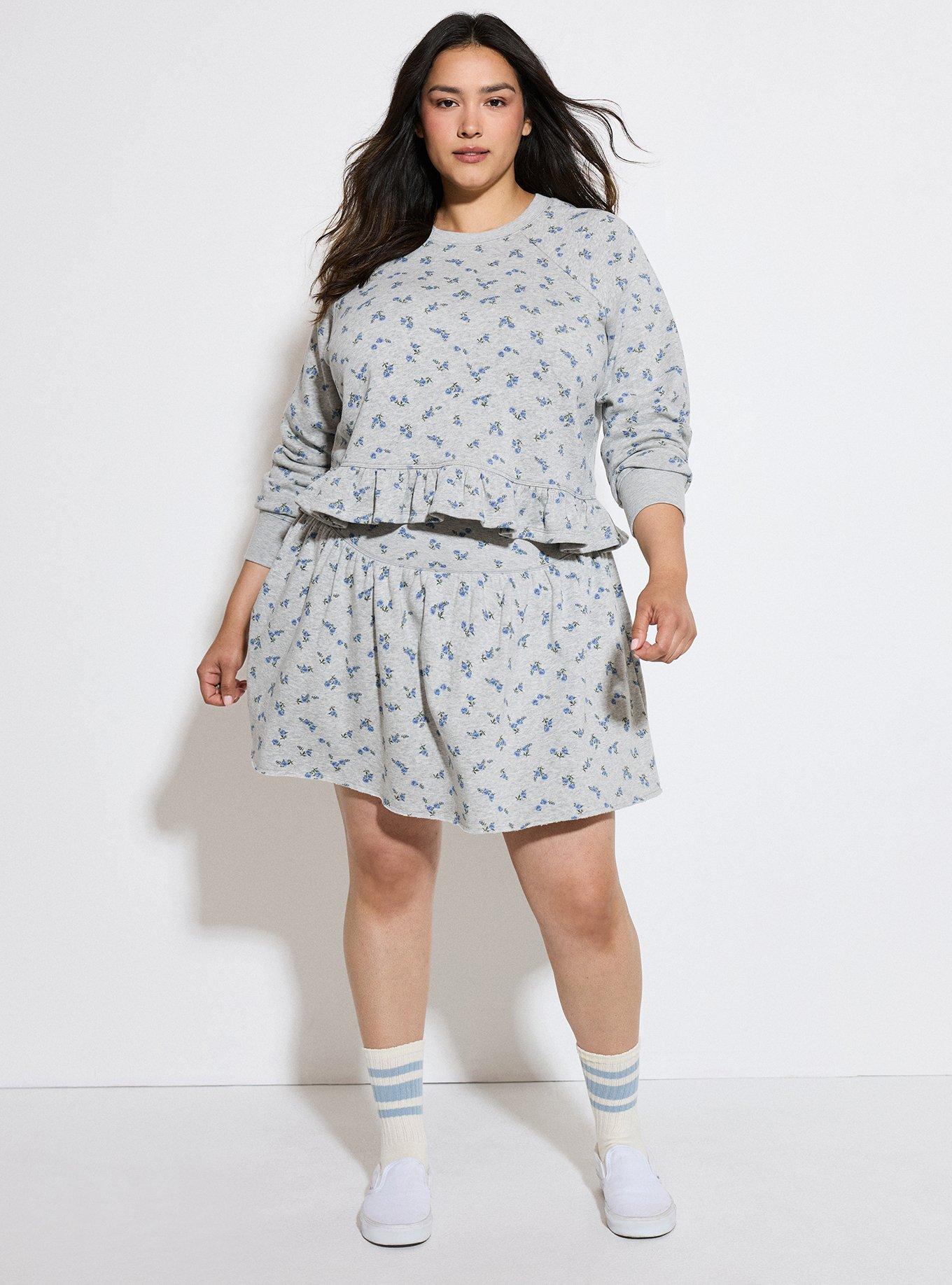 LoveSick Drop Waist Mini Skort, ROSA SPRIGS FLORAL GREY, hi-res