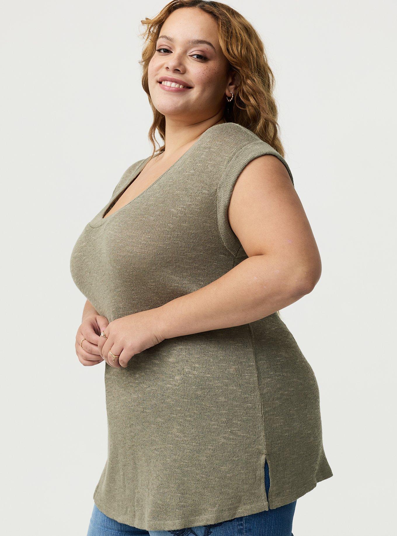 Festi Sleeveless Dolman Tee, VETIVER, alternate