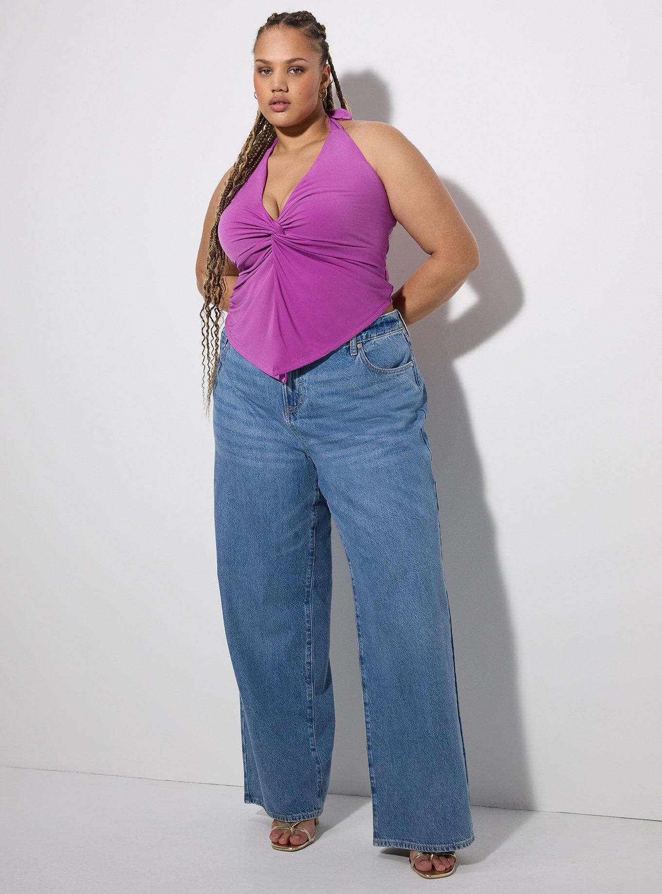 LoveSick Twist Front Flyaway Halter Top, WILLOWHERB, alternate