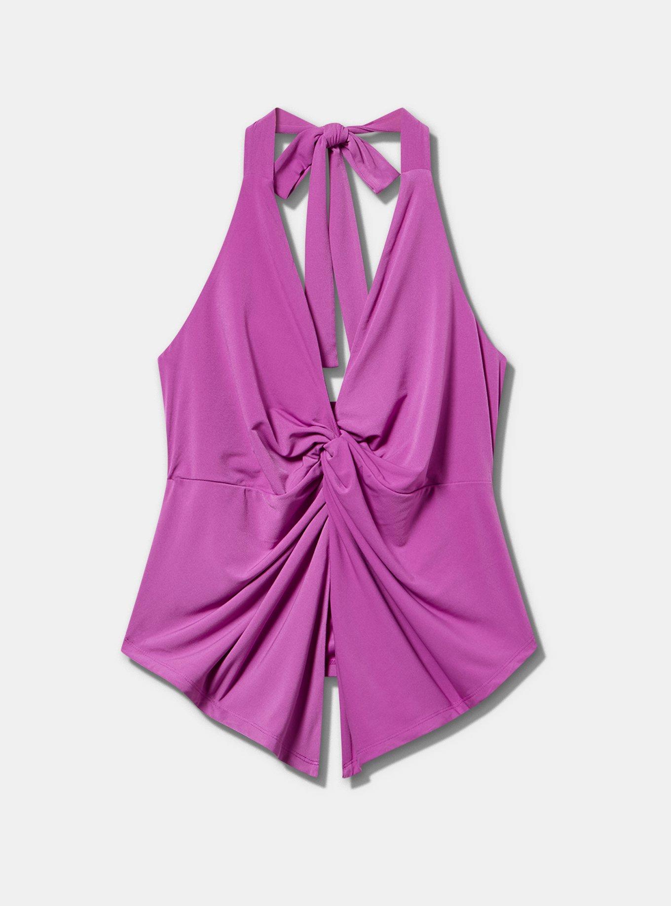 LoveSick Twist Front Flyaway Halter Top, WILLOWHERB, hi-res