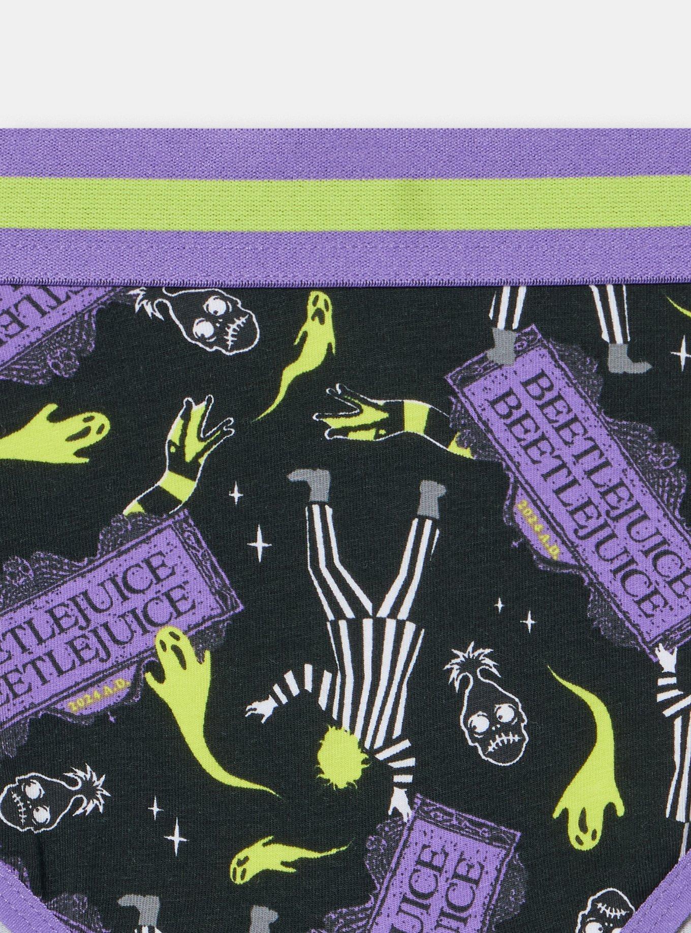 Beetlejuice Mid-Rise Cotton Cheeky Panty, MULTI, alternate
