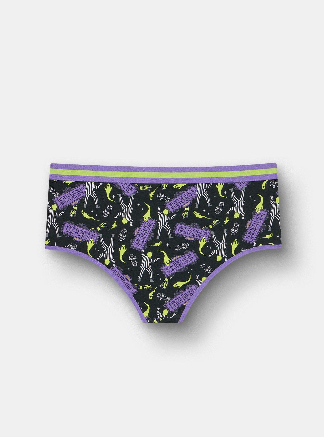 Beetlejuice Mid-Rise Cotton Cheeky Panty, MULTI, alternate