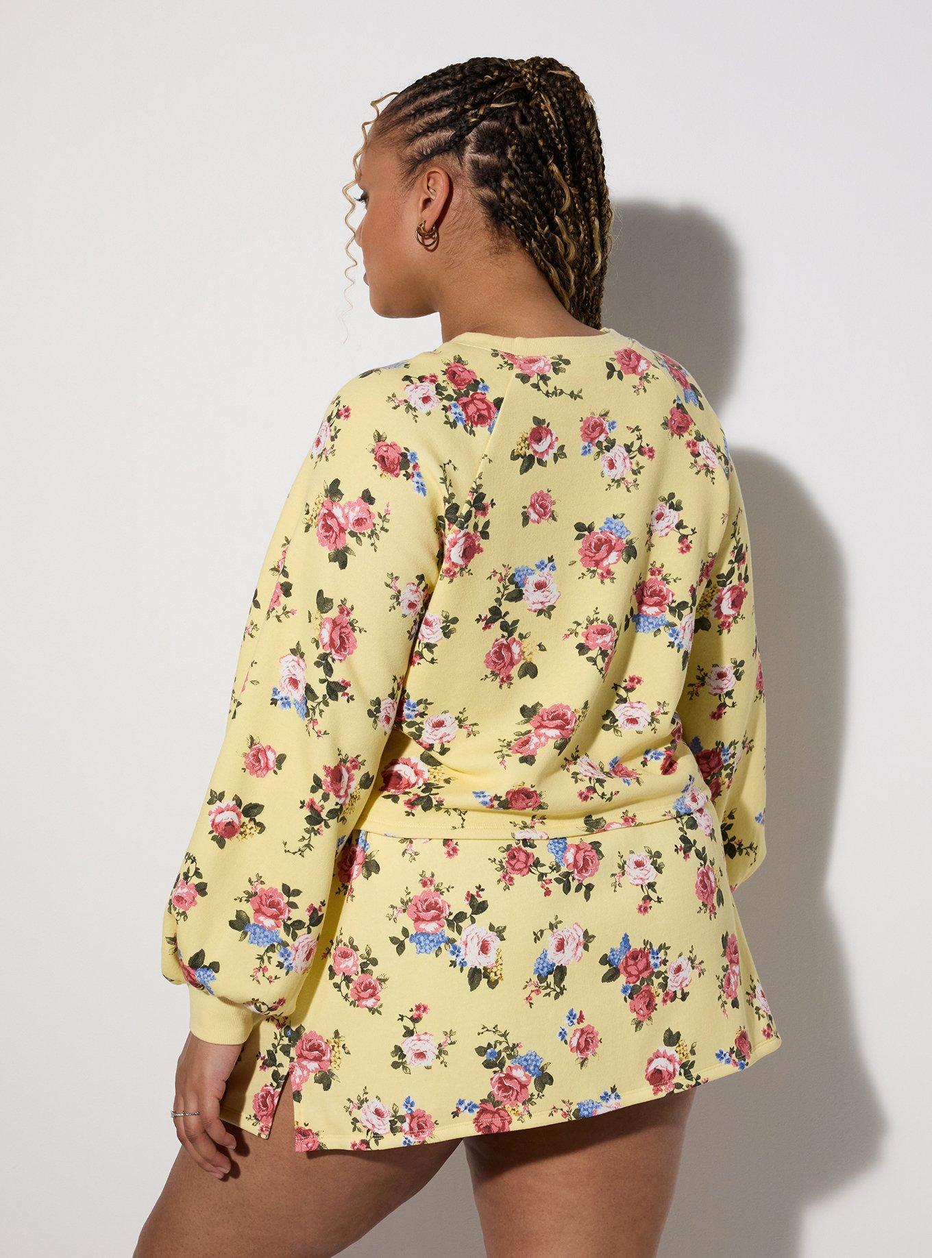 LoveSick Raglan Sweatshirt, MANSFIELD ROSE MELLOW YELLOW, alternate