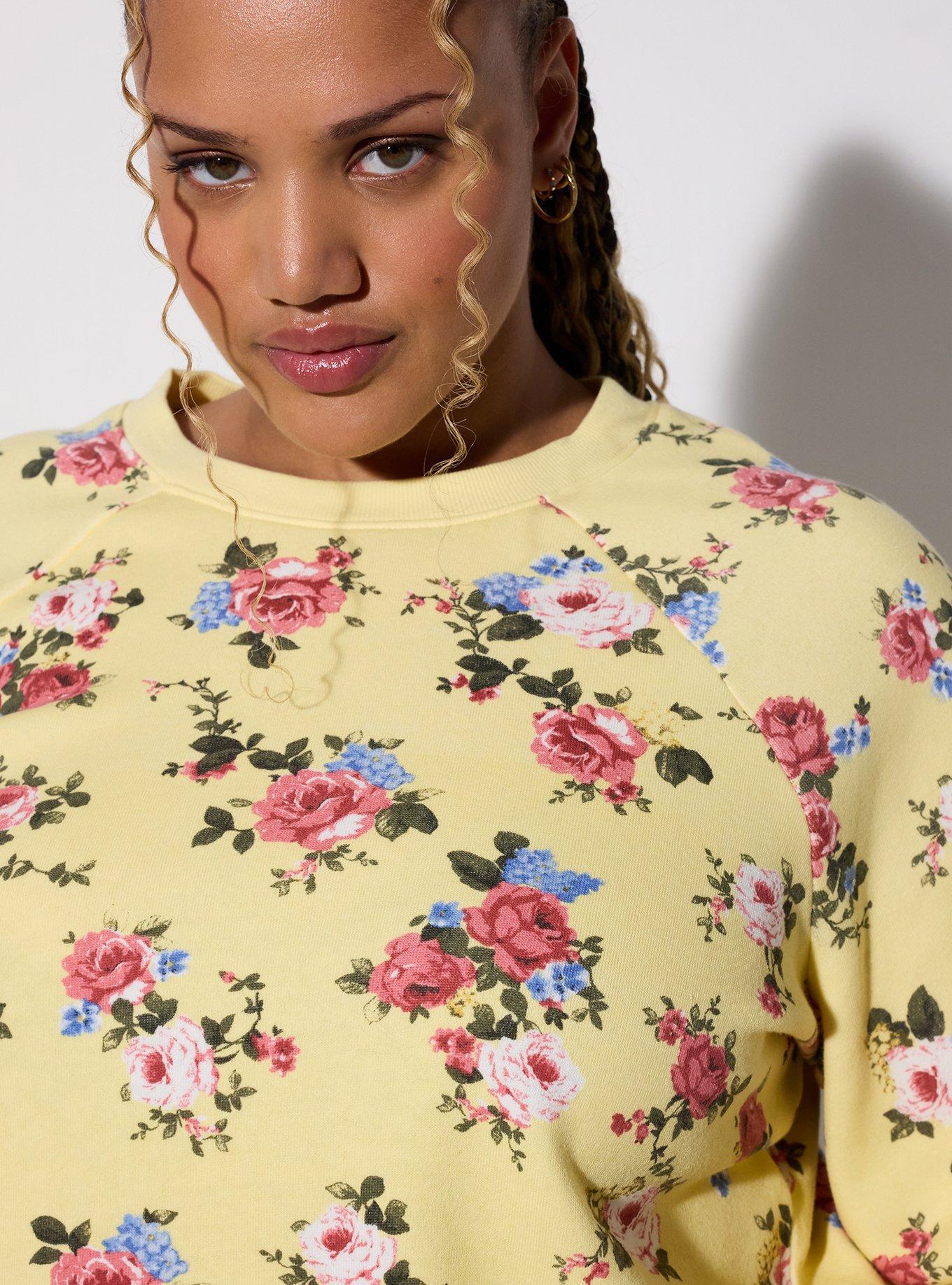 LoveSick Raglan Sweatshirt, MANSFIELD ROSE MELLOW YELLOW, alternate