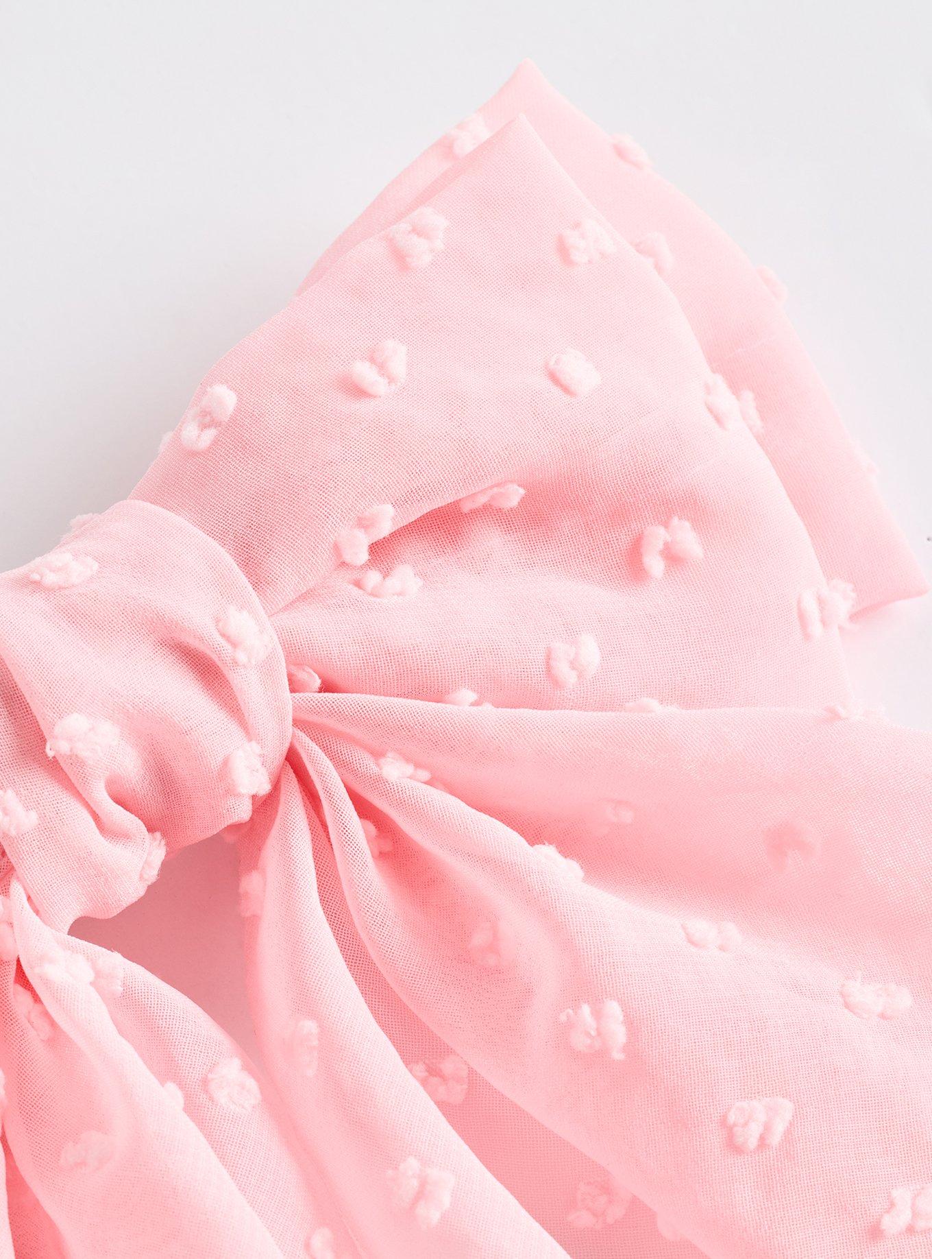 Oversized Bow Barette, PINK, alternate