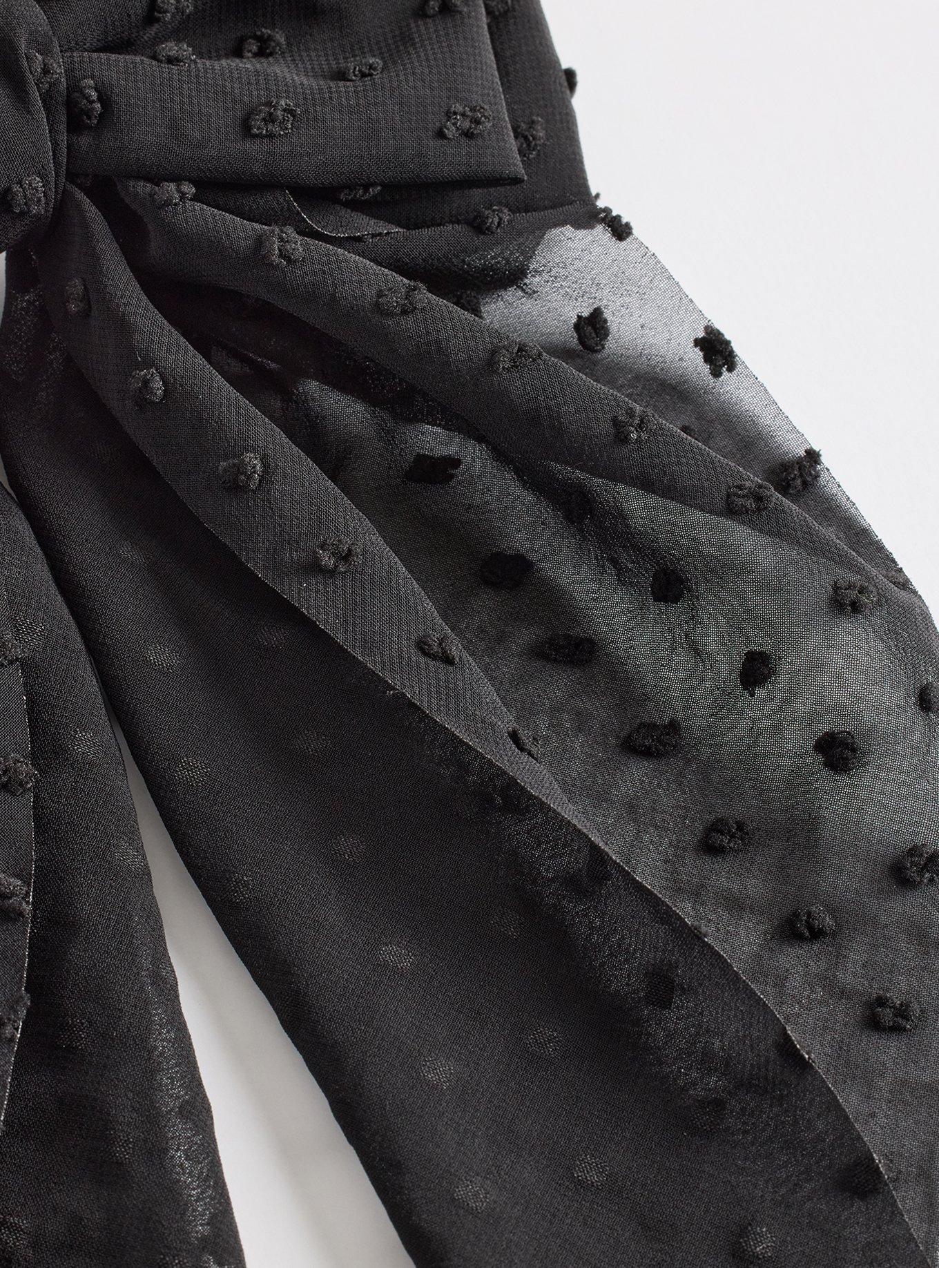 Oversized Bow Barette, BLACK, alternate