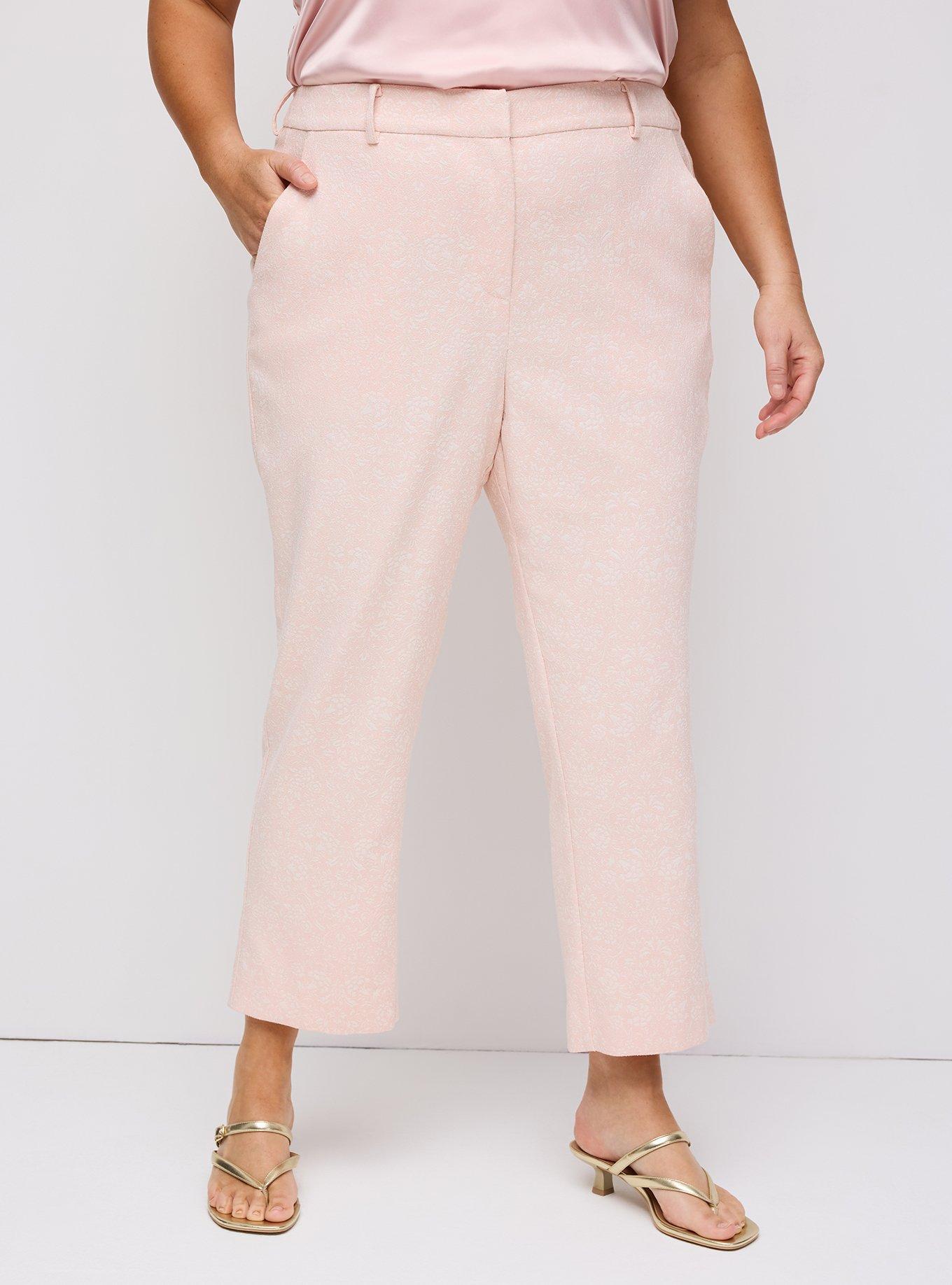 Studio Slim Straight Trouser Pant, CASCADE DAMASK PEACH/ENGLISH ROSE, alternate