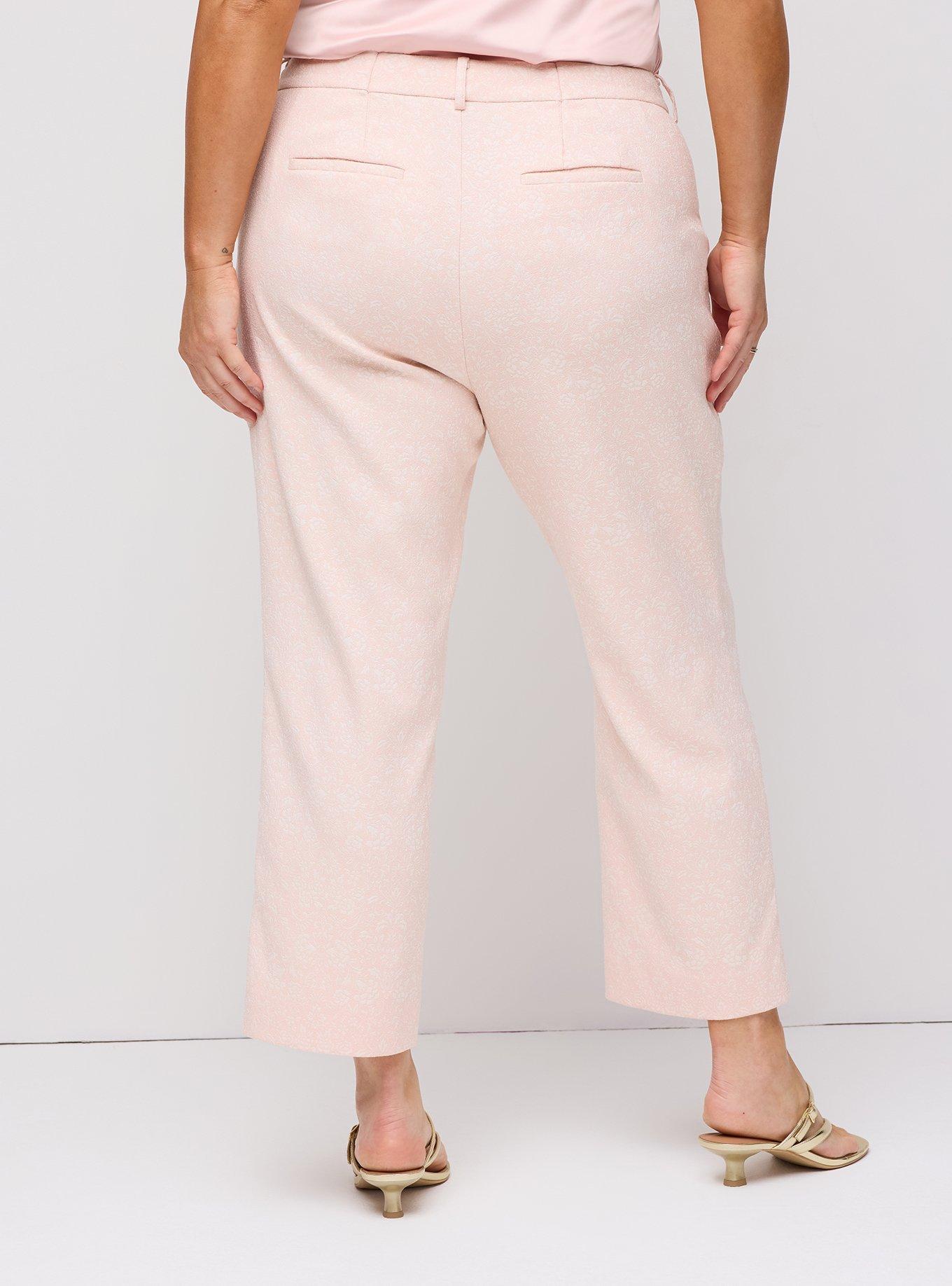 Studio Slim Straight Trouser Pant, CASCADE DAMASK PEACH/ENGLISH ROSE, alternate