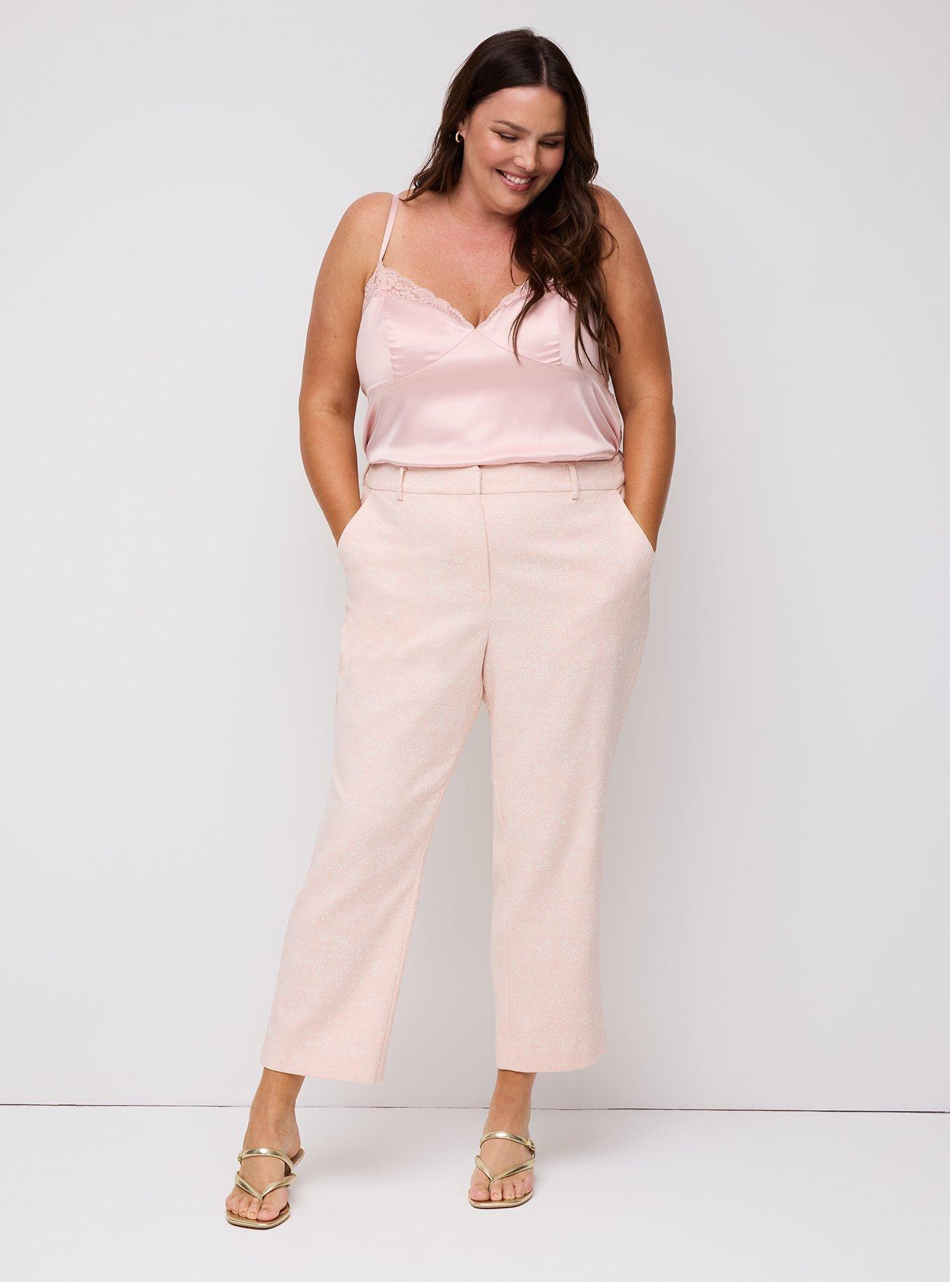 Studio Slim Straight Trouser Pant, CASCADE DAMASK PEACH/ENGLISH ROSE, alternate