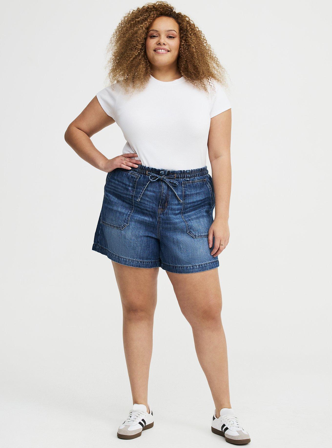 5'' High-Rise Lightweight Denim Short, FREEBOARD, alternate