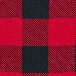 Cotton Mid-Rise Cheeky Lace Trim Panty, BUFFALO PLAID RED, swatch