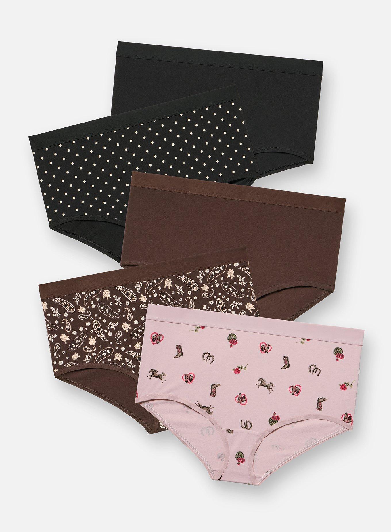 5-Pack Mid-Rise Cotton Brief Panty, MULTI, hi-res