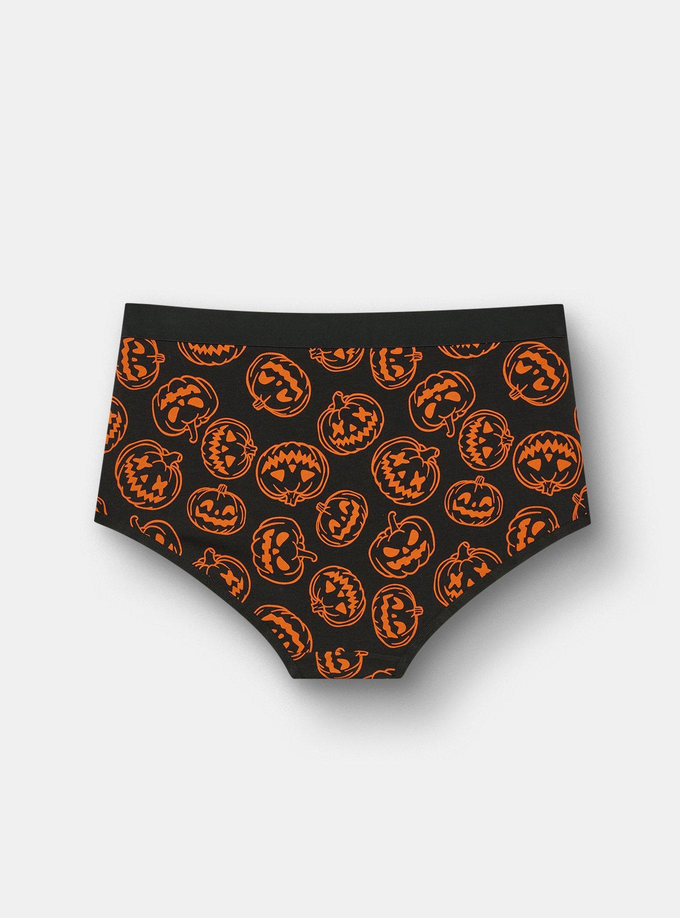 Cotton Mid-Rise Brief Panty, DARK PUMPKINS ORANGE, alternate