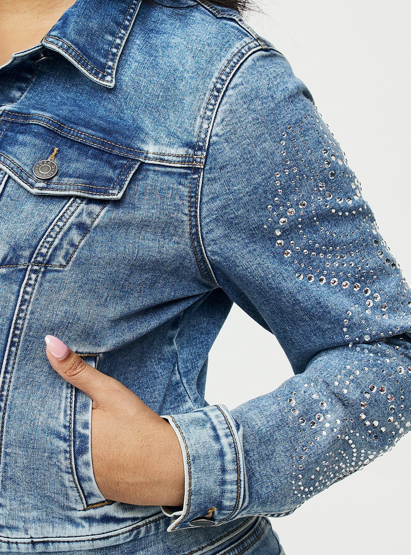 Denim Rhinestone Jacket, STAR SPANGLED, alternate
