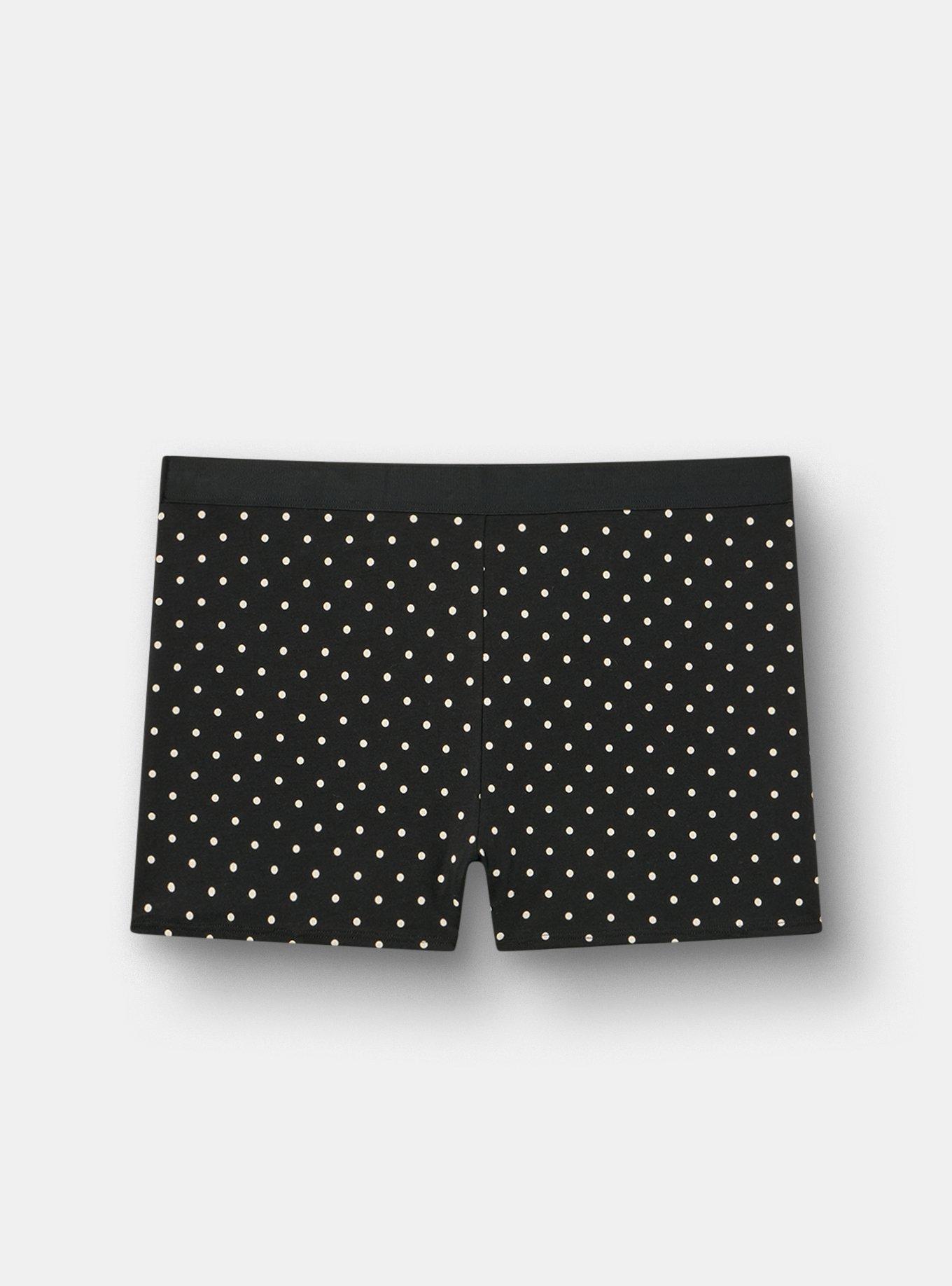 Cotton High-Rise Shortie Panty, MIRANDA DOT RICH BLACK, hi-res