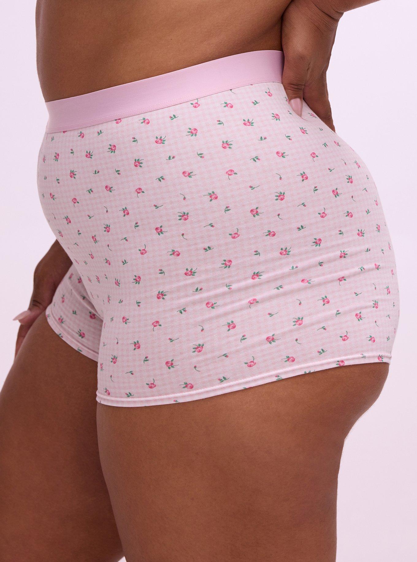 Cotton High-Rise Shortie Panty, MINI ROSES FLORAL MULTI PINK, alternate