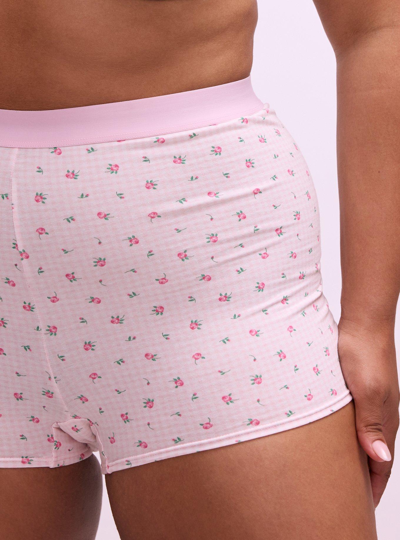 Cotton High-Rise Shortie Panty, MINI ROSES FLORAL MULTI PINK, alternate